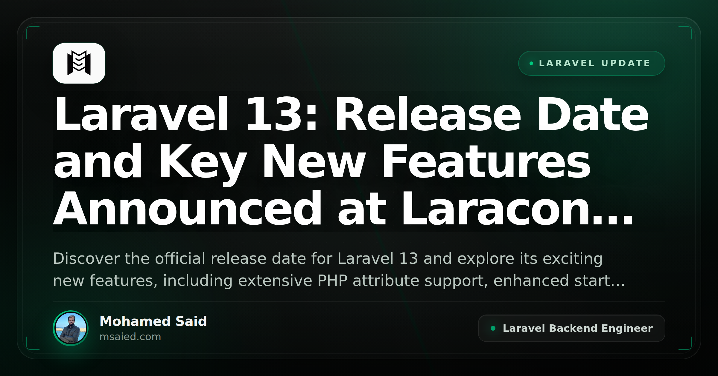 Laravel 13: Release Date and Key New Features Announced at Laracon EU