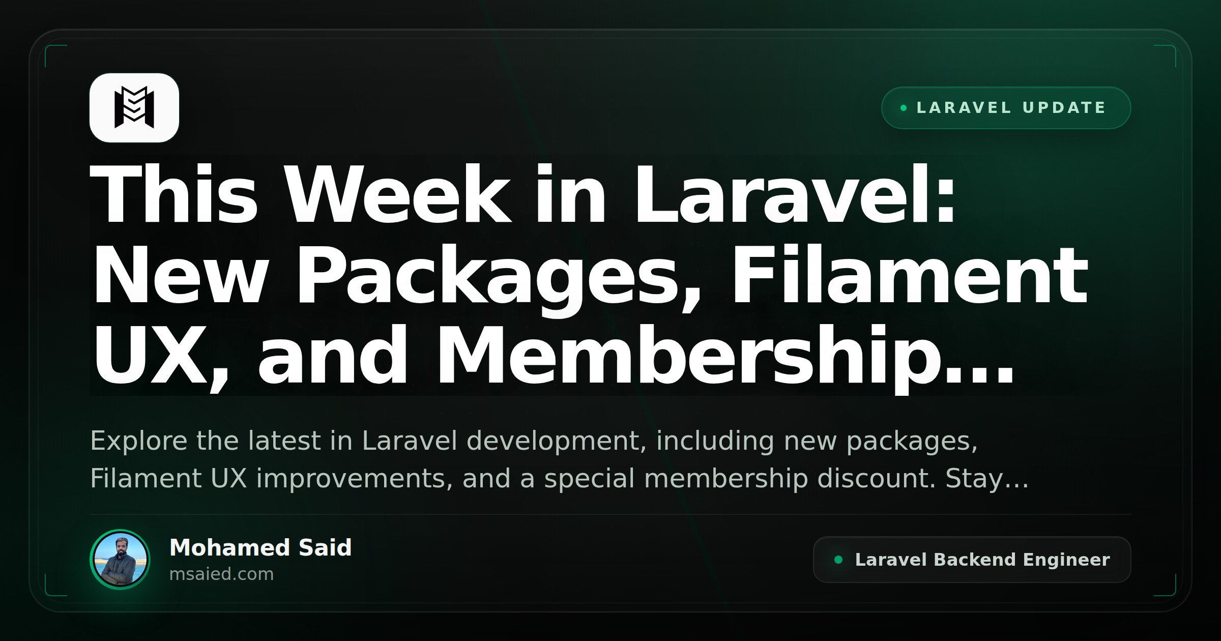 This Week in Laravel: New Packages, Filament UX, and Membership Discount