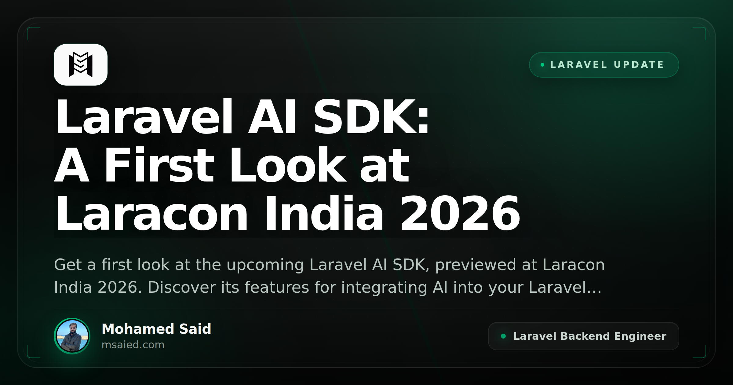 Laravel AI SDK: A First Look at Laracon India 2026
