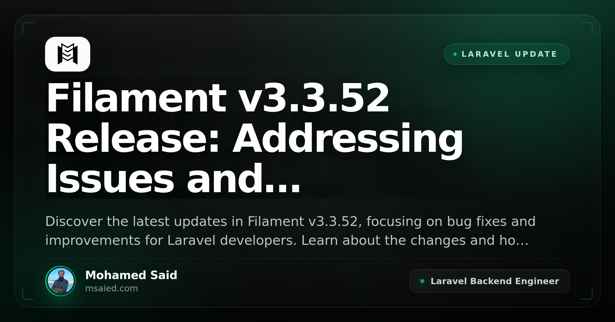 Filament v3.3.52 Release: Addressing Issues and Enhancements
