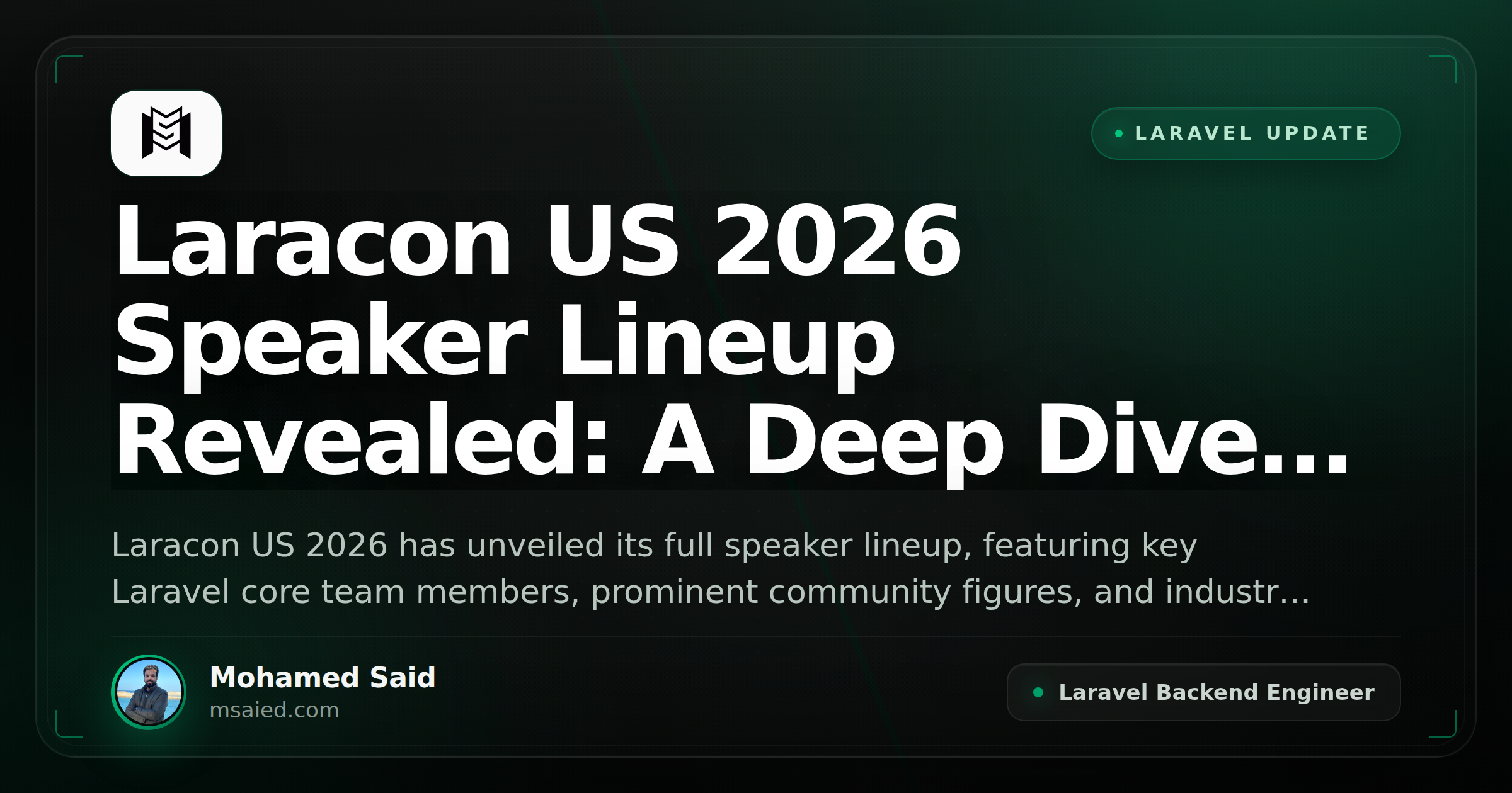 Laracon US 2026 Speaker Lineup Revealed: A Deep Dive for Laravel Developers