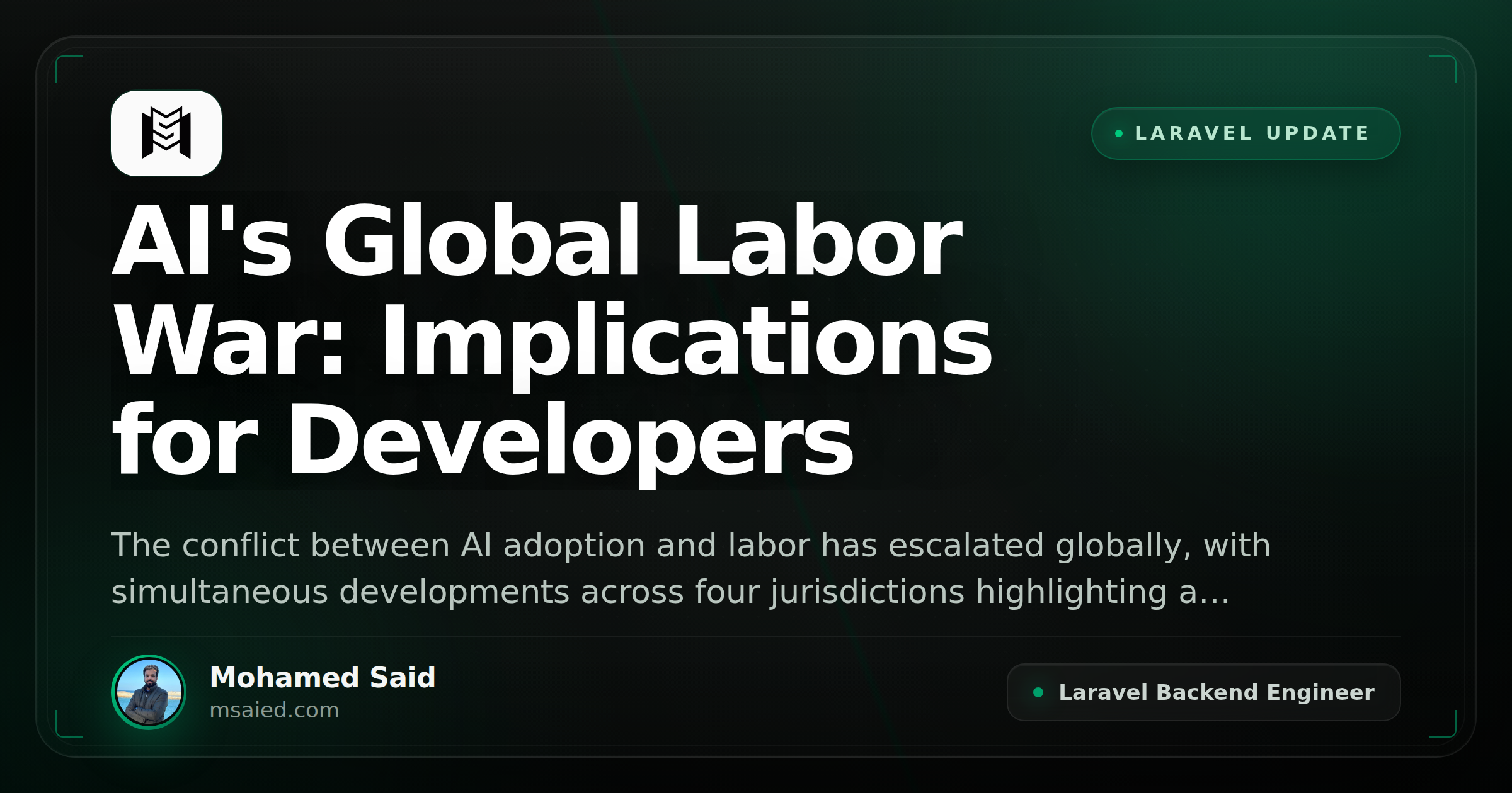 AI's Global Labor War: Implications for Developers