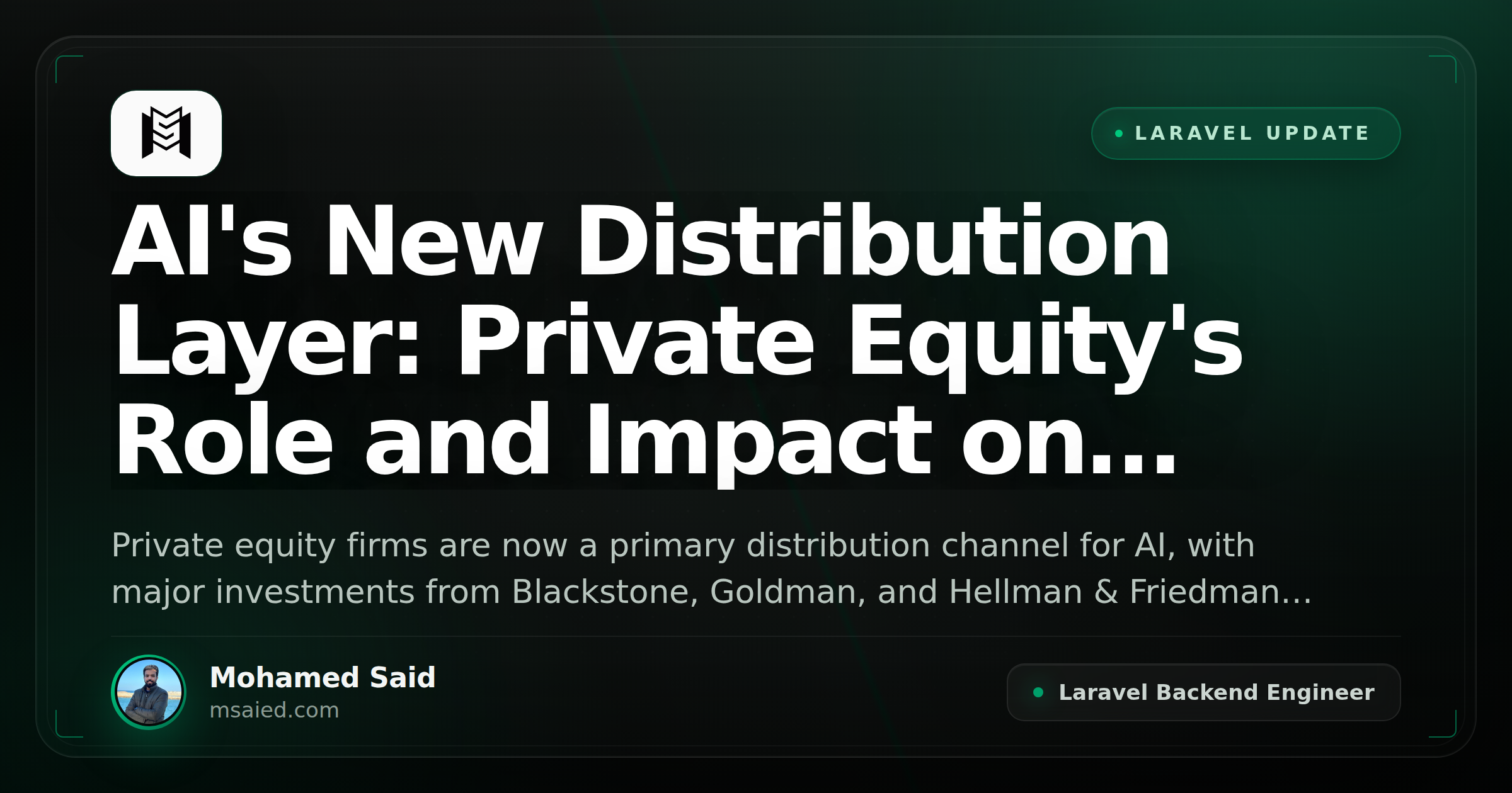 AI's New Distribution Layer: Private Equity's Role and Impact on Development
