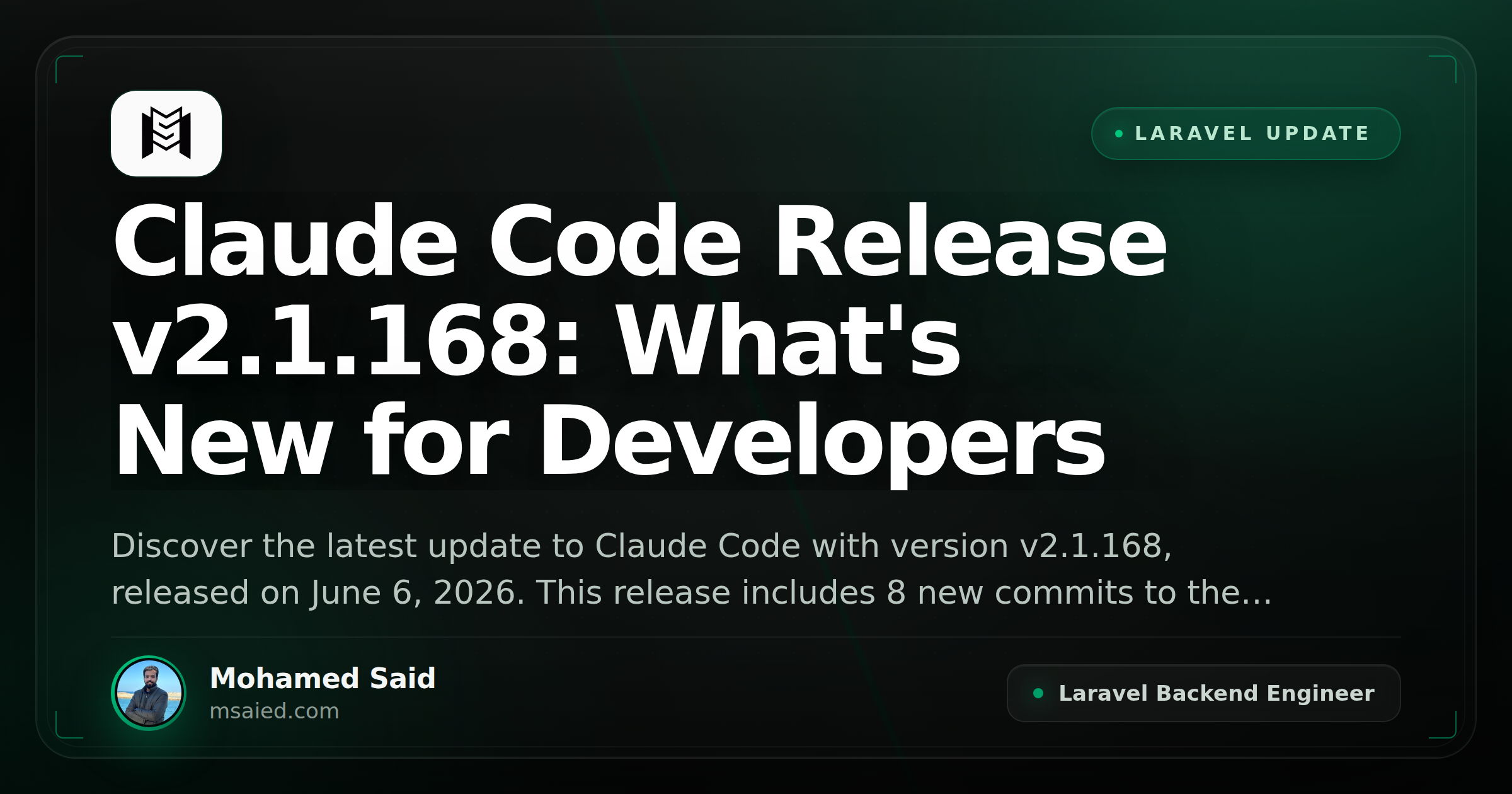 Claude Code Release v2.1.168: What's New for Developers