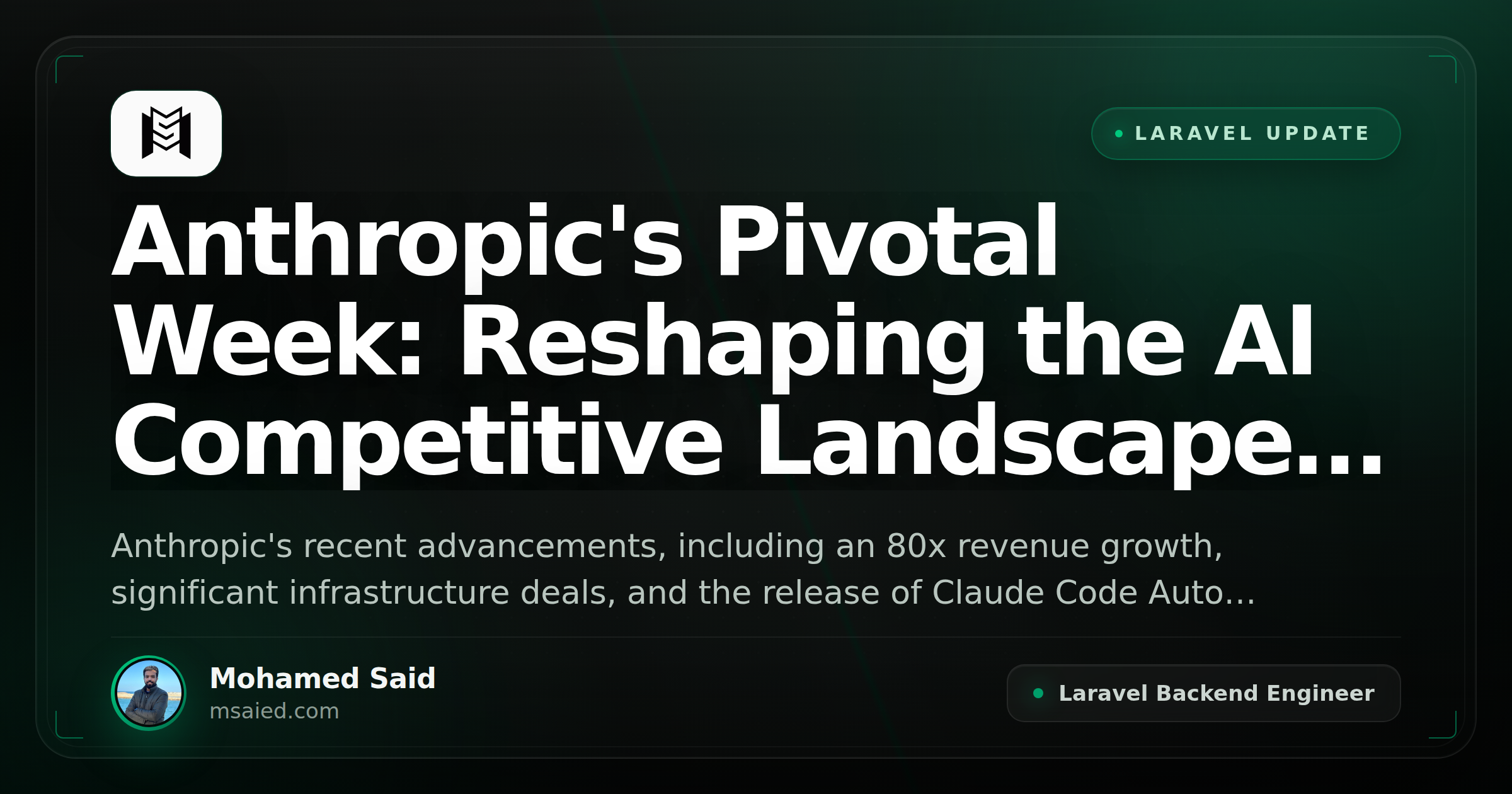 Anthropic's Pivotal Week: Reshaping the AI Competitive Landscape for Developers