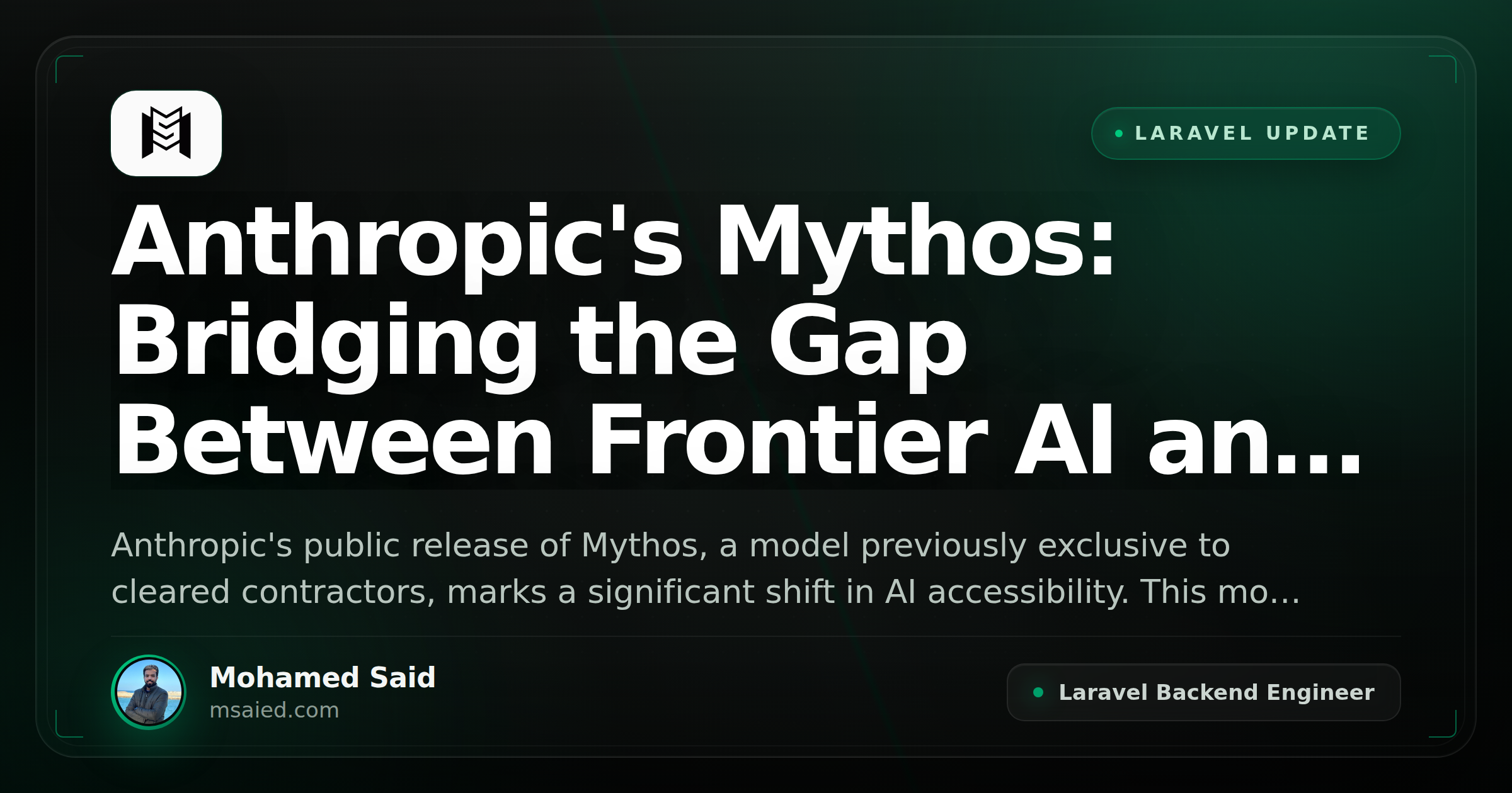 Anthropic's Mythos: Bridging the Gap Between Frontier AI and Developer Access