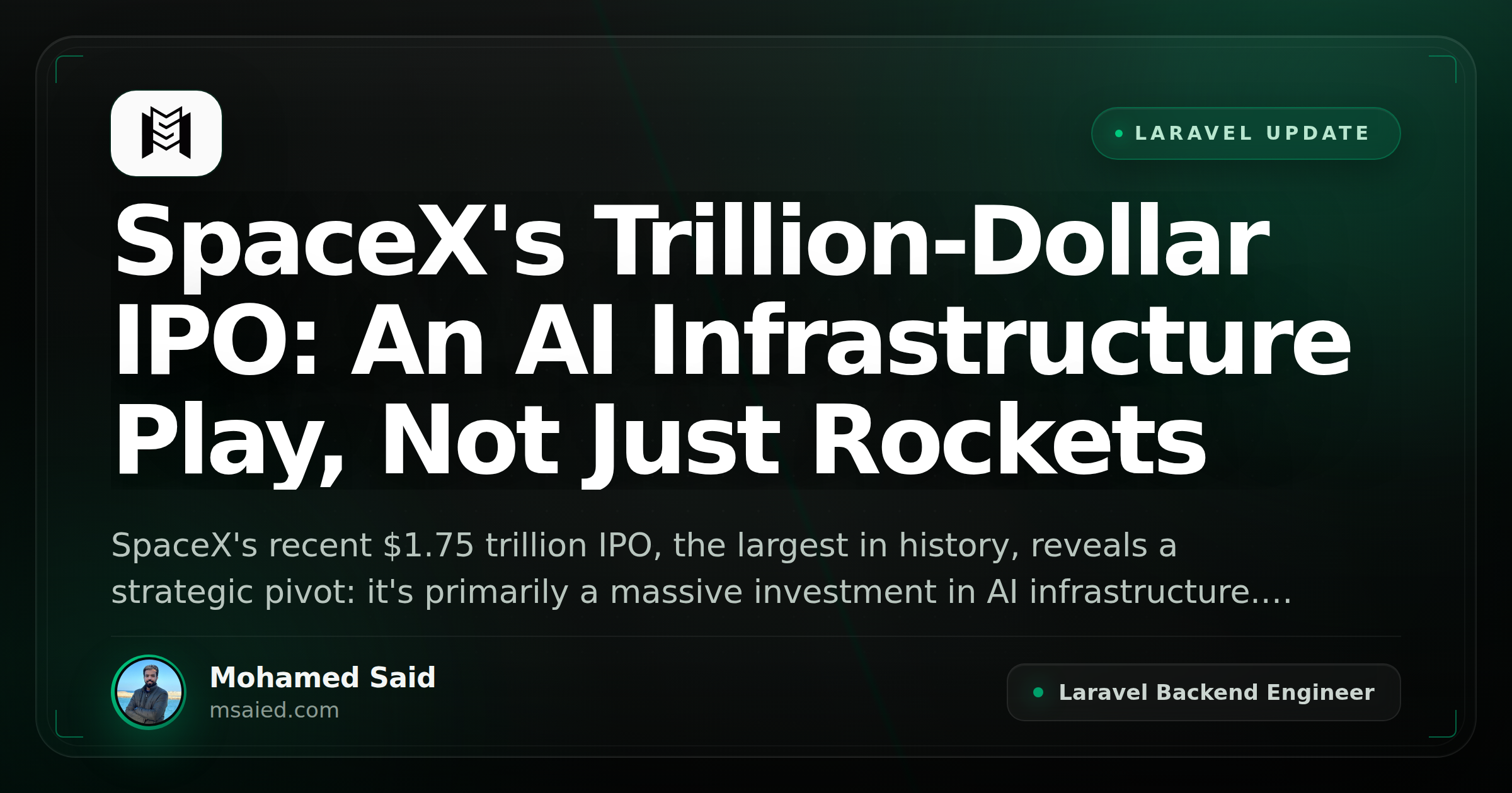 SpaceX's Trillion-Dollar IPO: An AI Infrastructure Play, Not Just Rockets