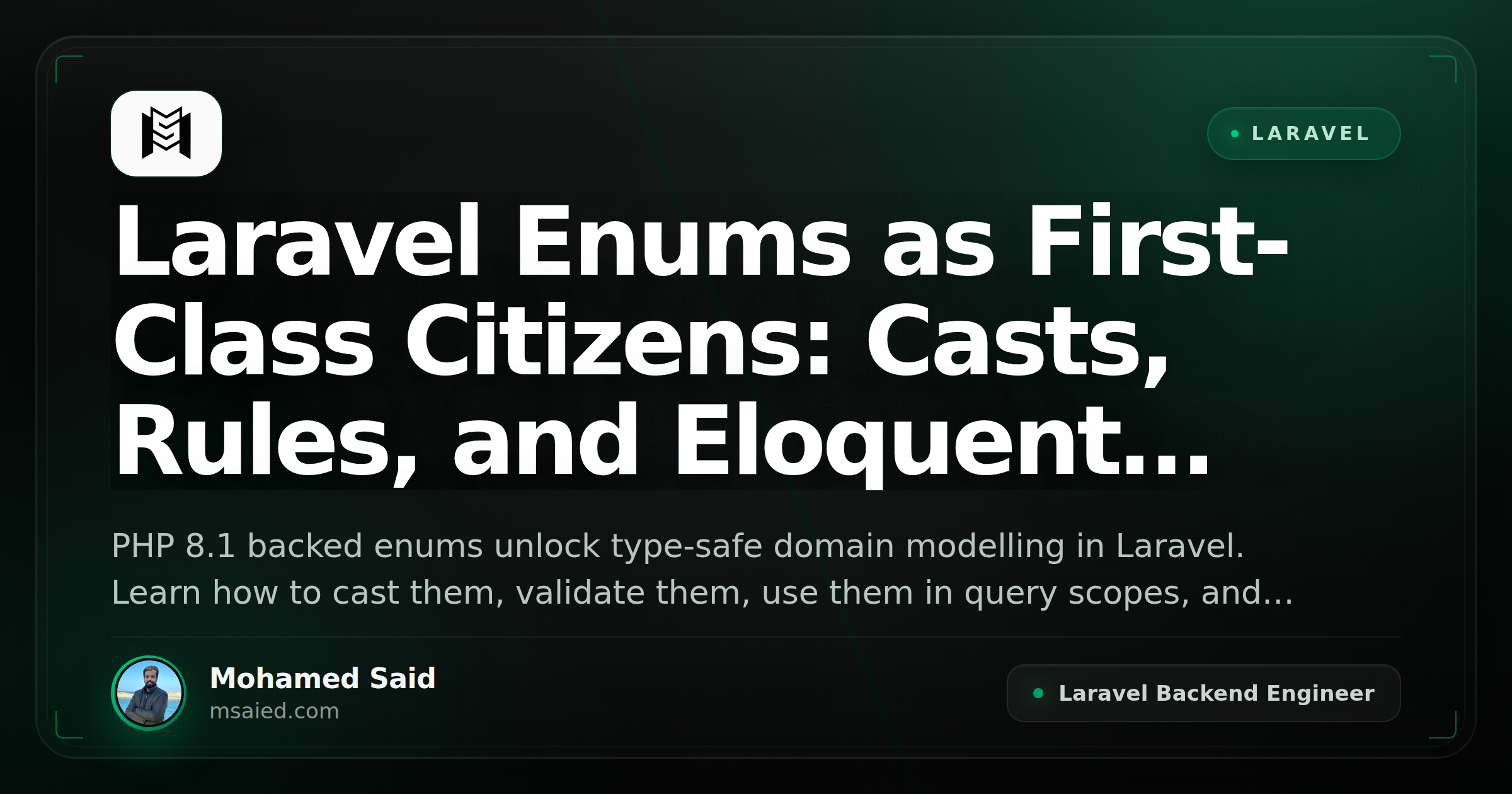 Laravel Enums as First-Class Citizens: Casts, Rules, and Eloquent Integration
