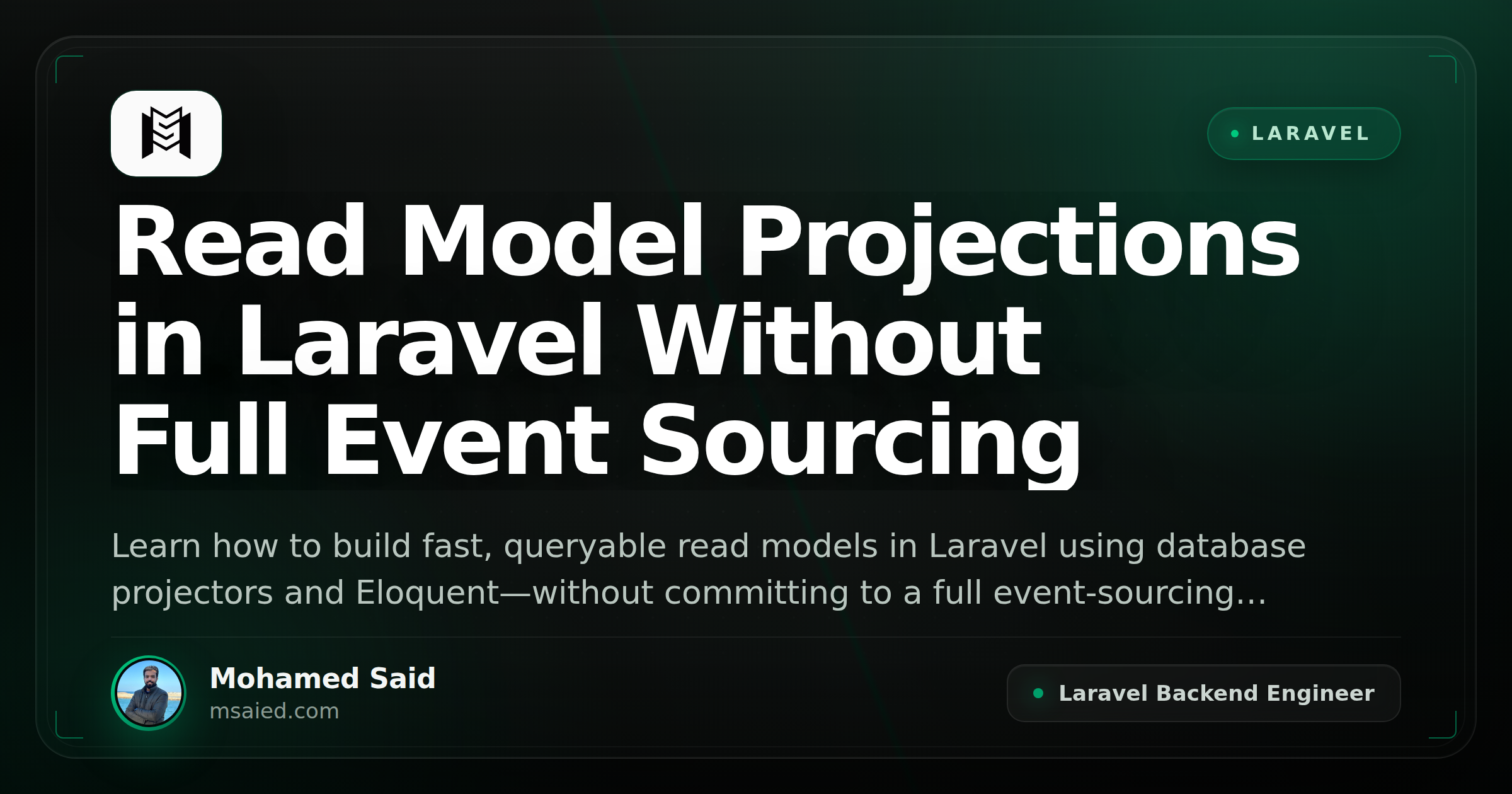 Read Model Projections in Laravel Without Full Event Sourcing