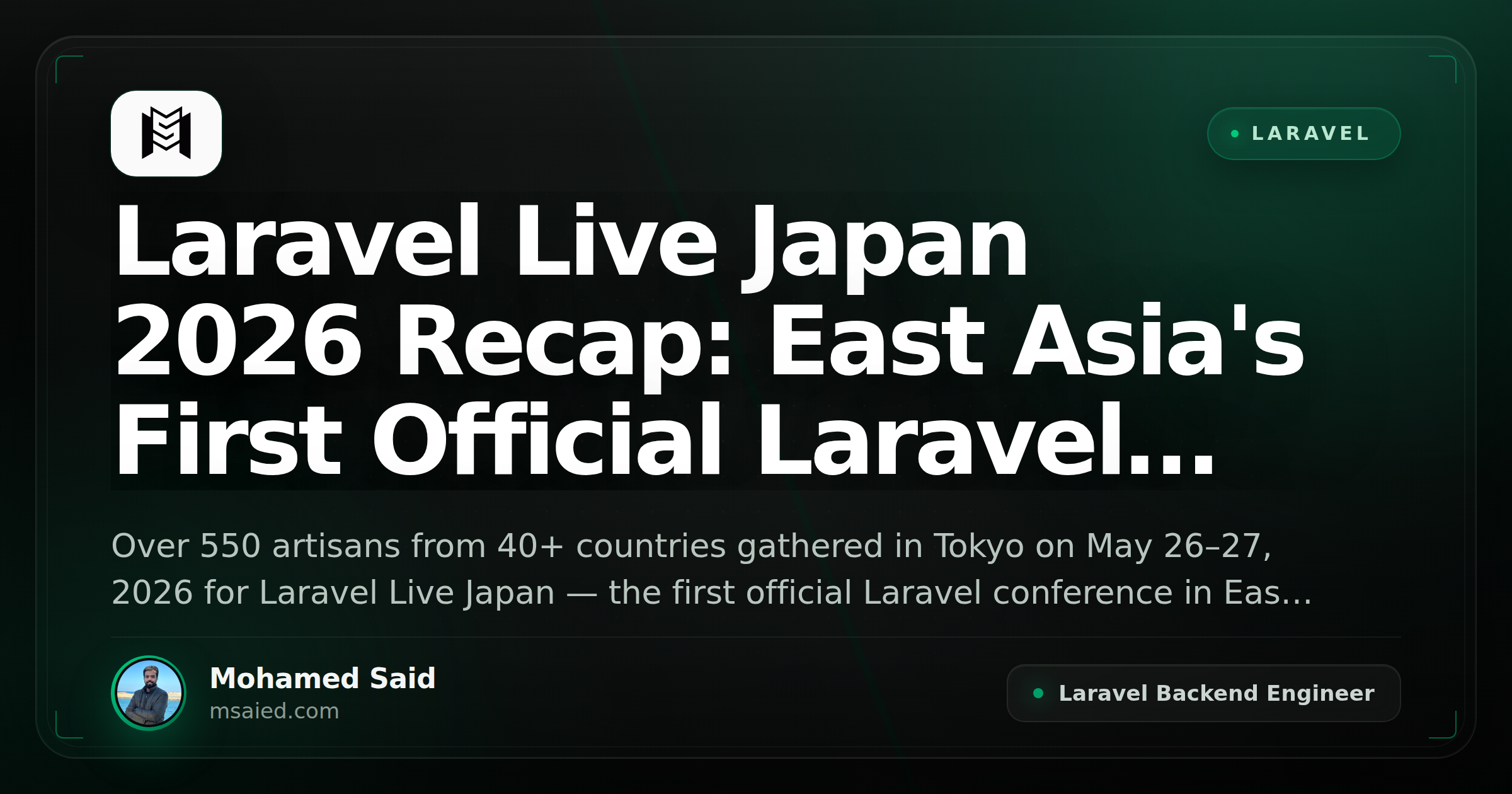 Laravel Live Japan 2026 Recap: East Asia's First Official Laravel Conference