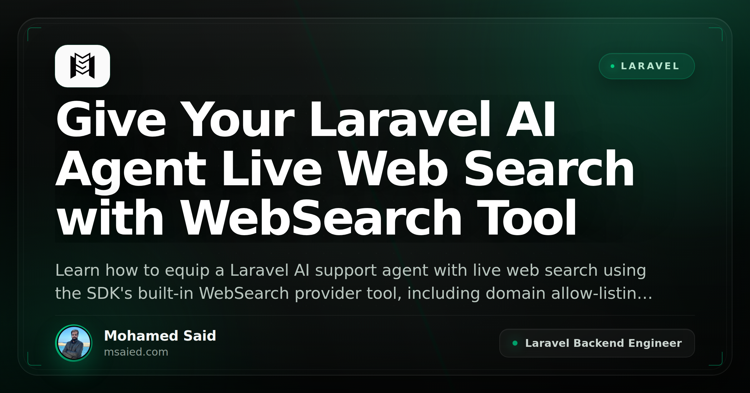 Give Your Laravel AI Agent Live Web Search with WebSearch Tool