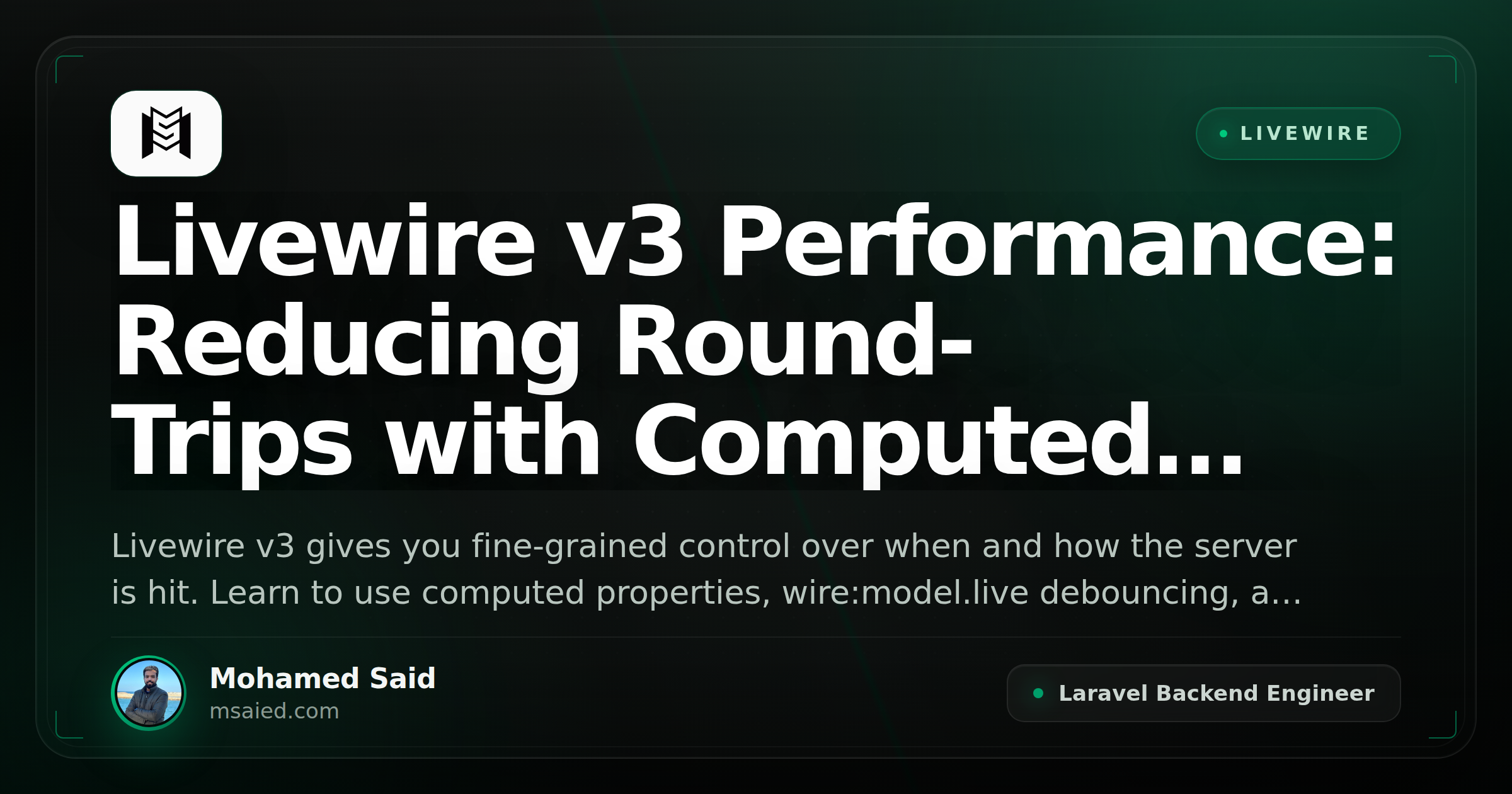 Livewire v3 Performance: Reducing Round-Trips with Computed Properties and Batched Updates