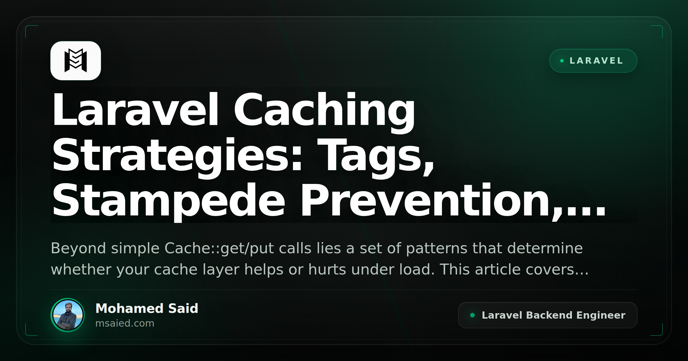 Laravel Caching Strategies: Tags, Stampede Prevention, and Cache-Aside at Scale