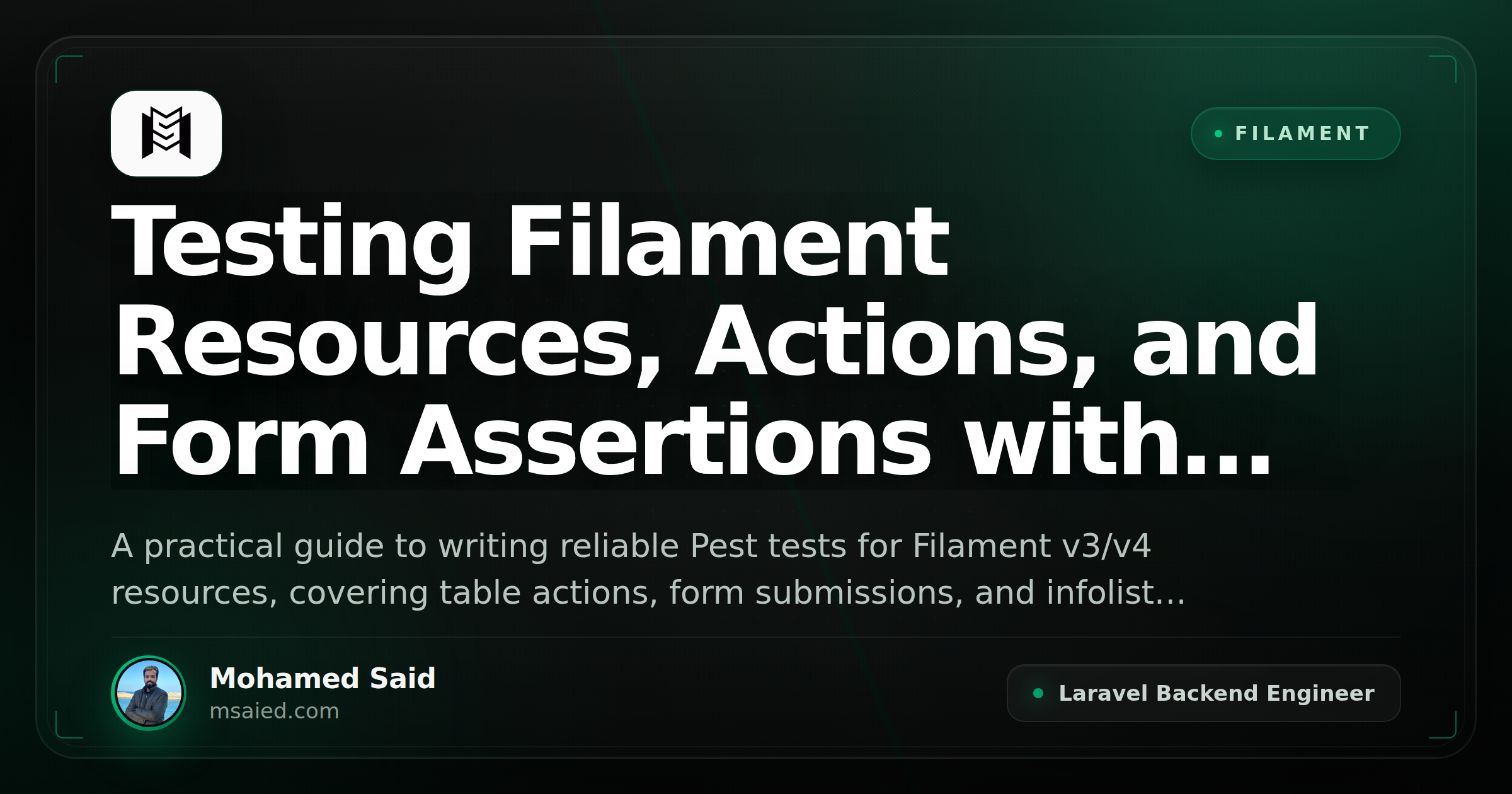 Testing Filament Resources, Actions, and Form Assertions with Pest