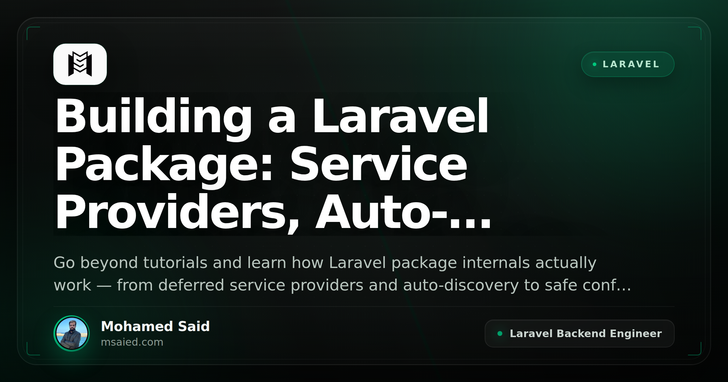 Building a Laravel Package: Service Providers, Auto-Discovery, and Config Merging
