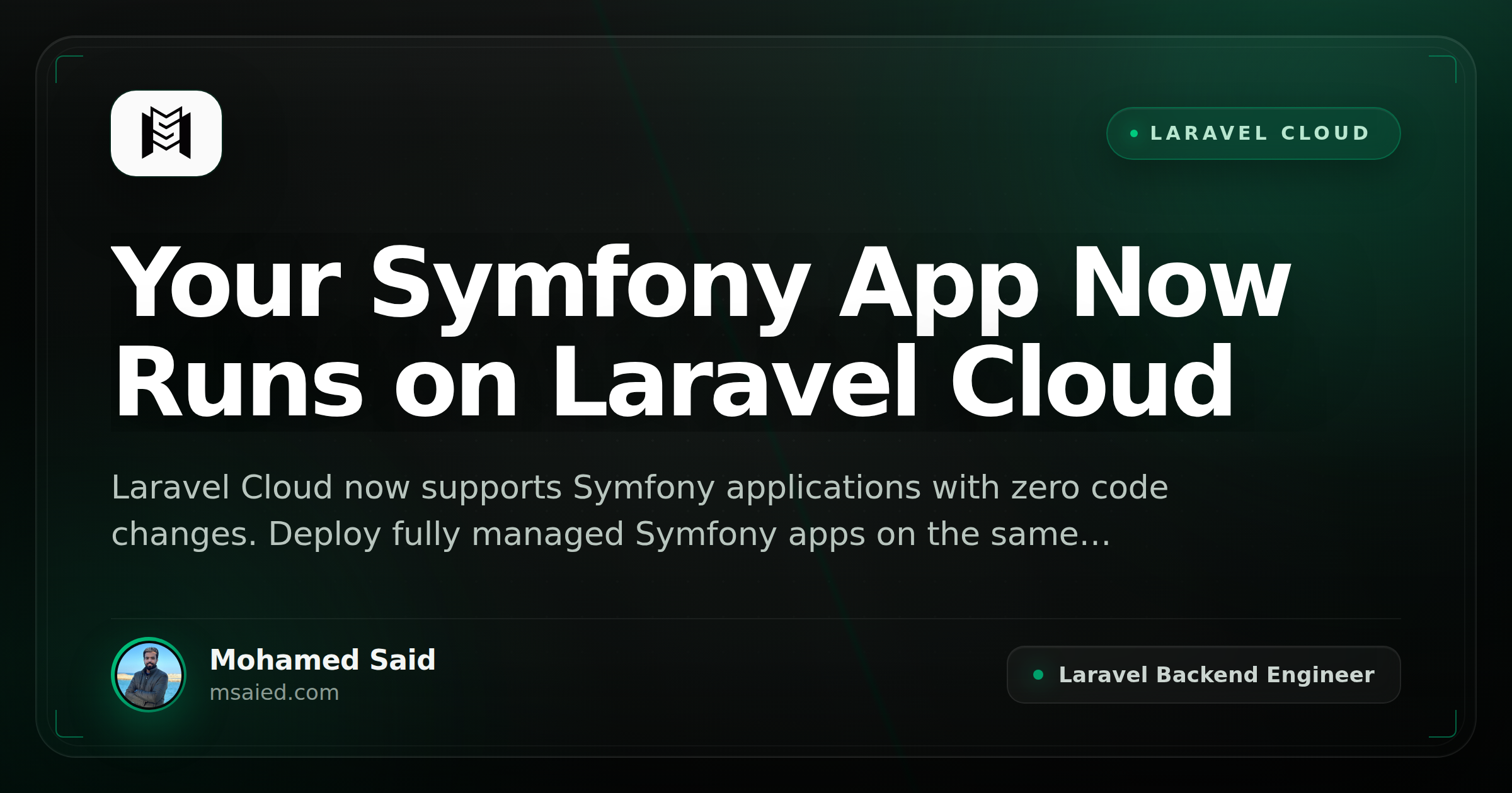 Your Symfony App Now Runs on Laravel Cloud