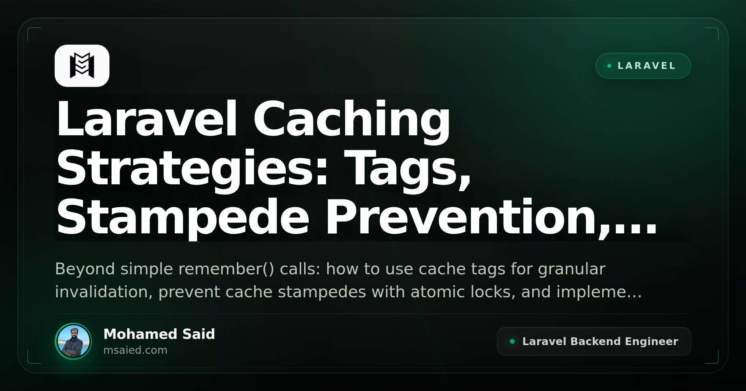 Laravel Caching Strategies: Tags, Stampede Prevention, and Cache-Aside at Scale