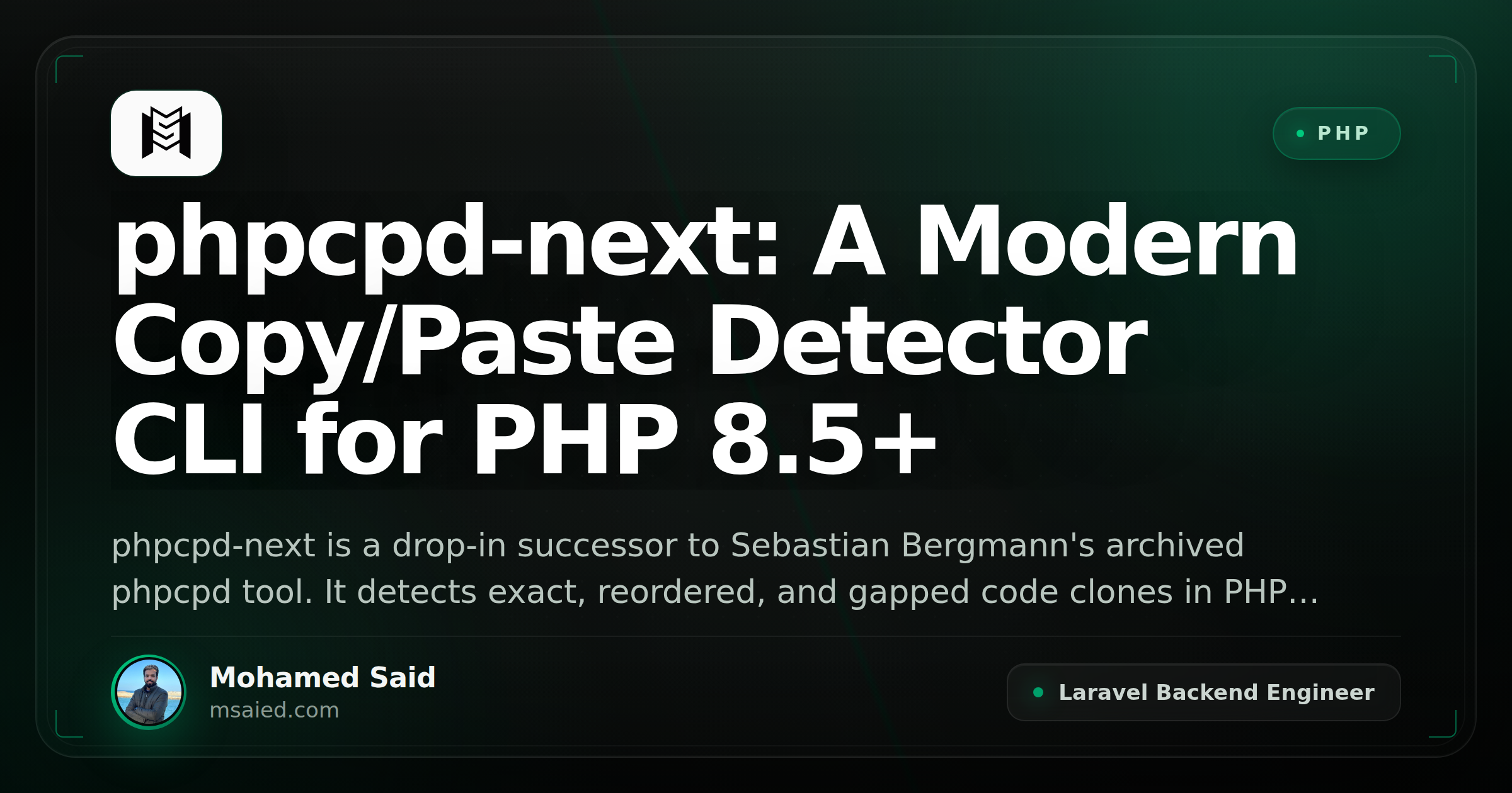phpcpd-next: A Modern Copy/Paste Detector CLI for PHP 8.5+