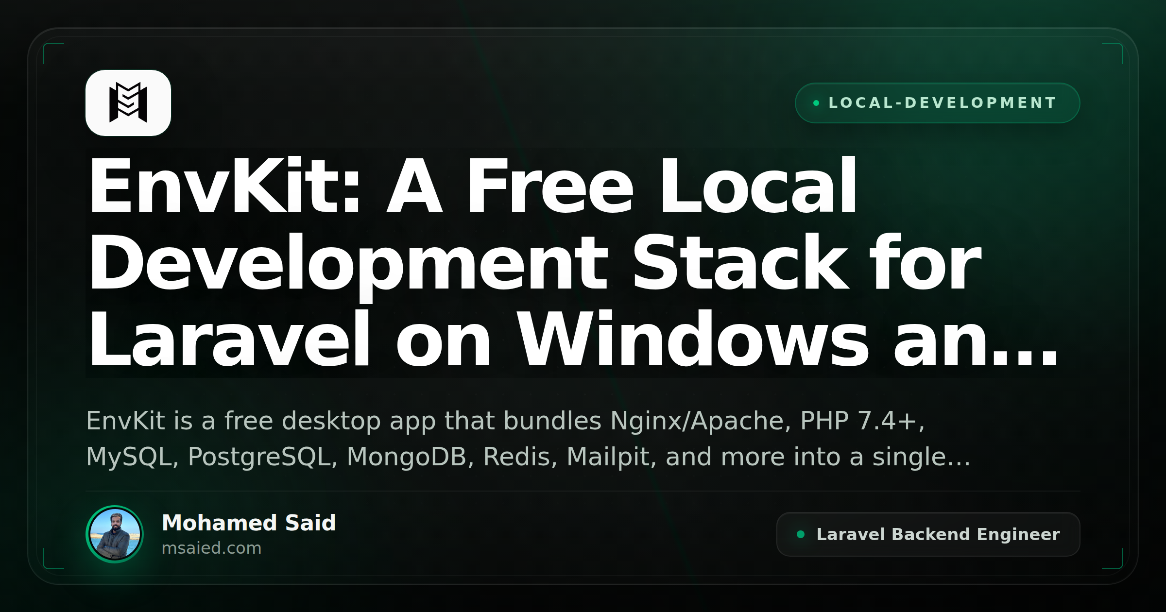 EnvKit: A Free Local Development Stack for Laravel on Windows and macOS