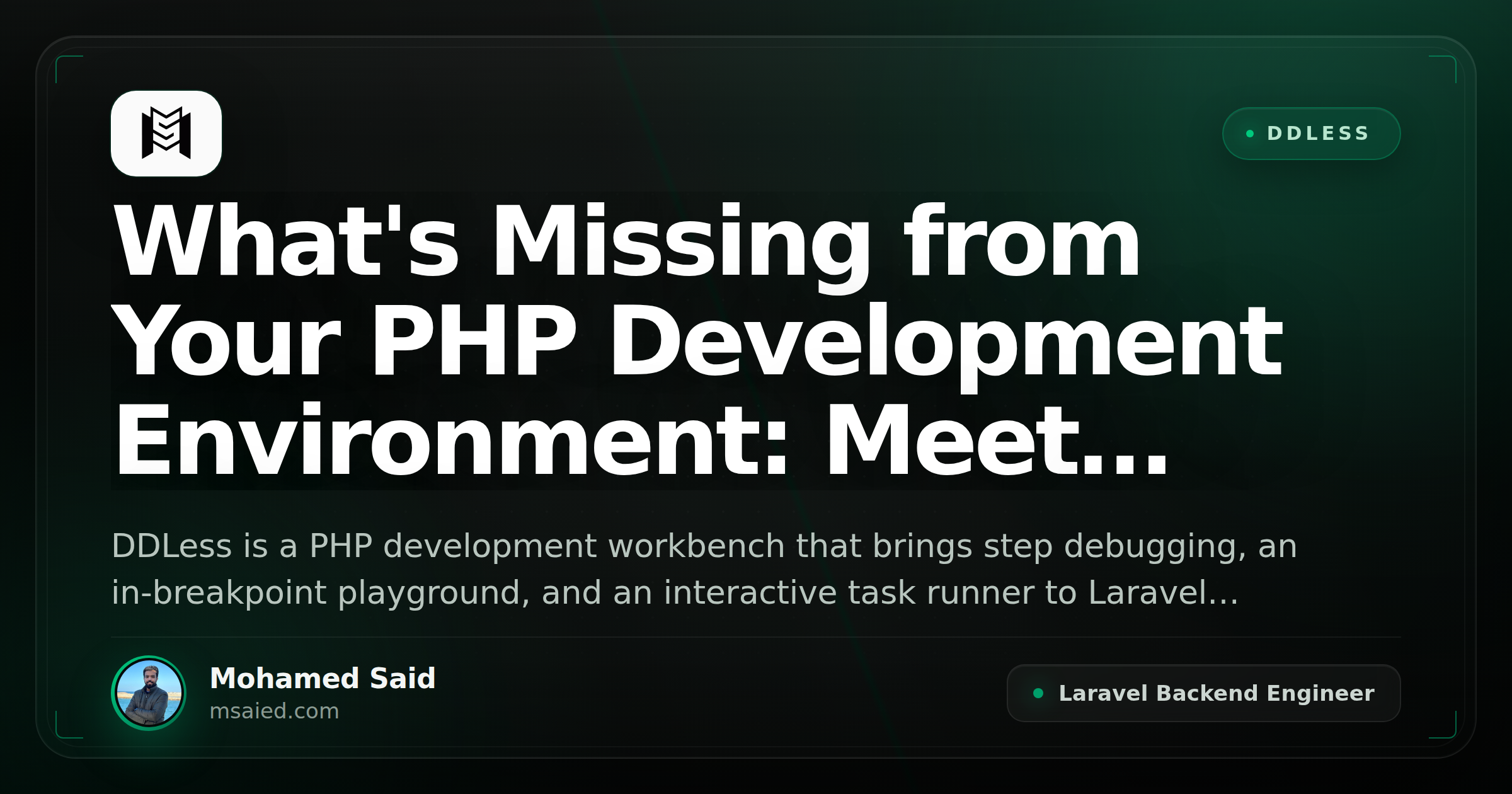 What's Missing from Your PHP Development Environment: Meet DDLess
