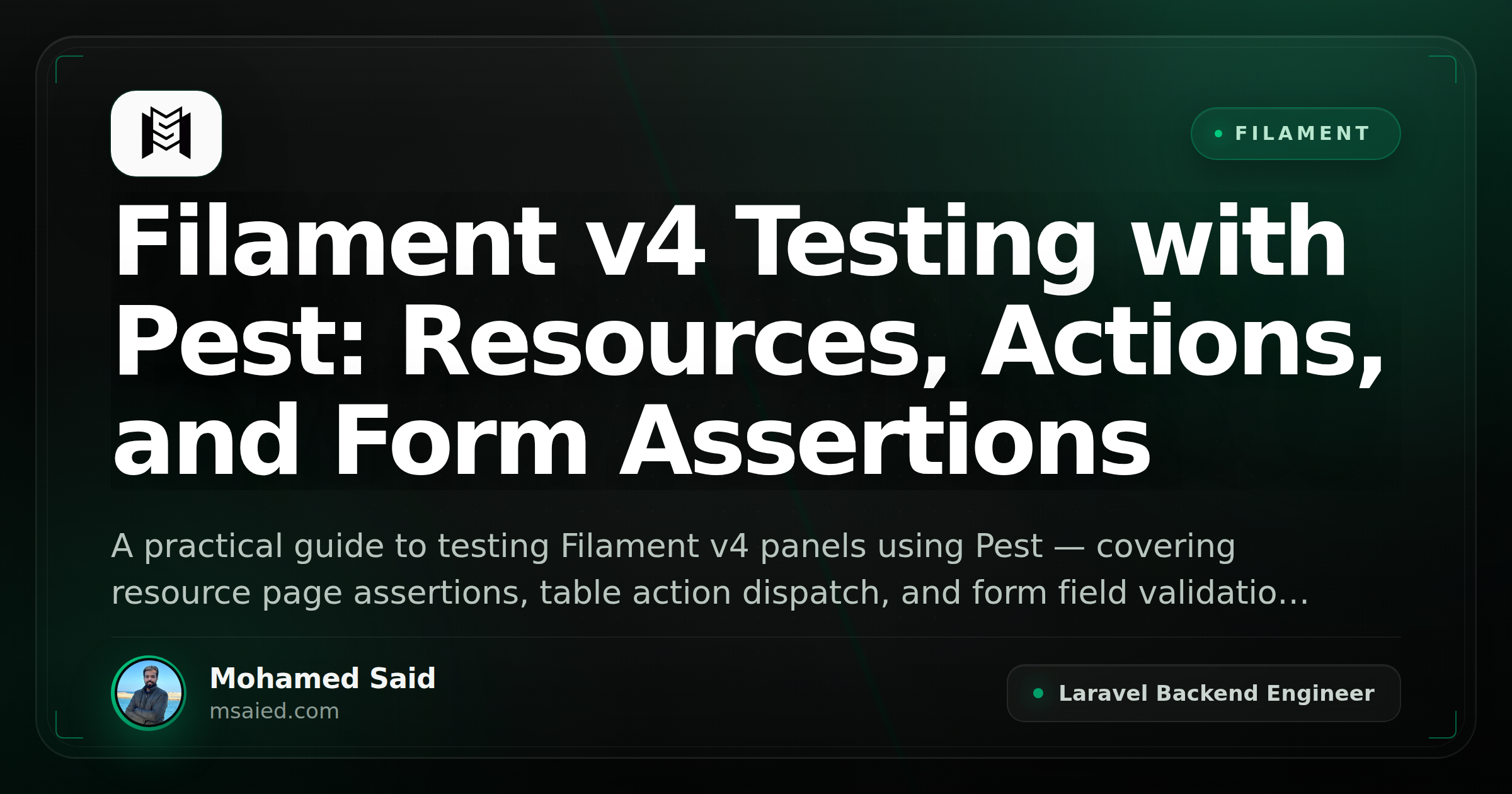 Filament v4 Testing with Pest: Resources, Actions, and Form Assertions