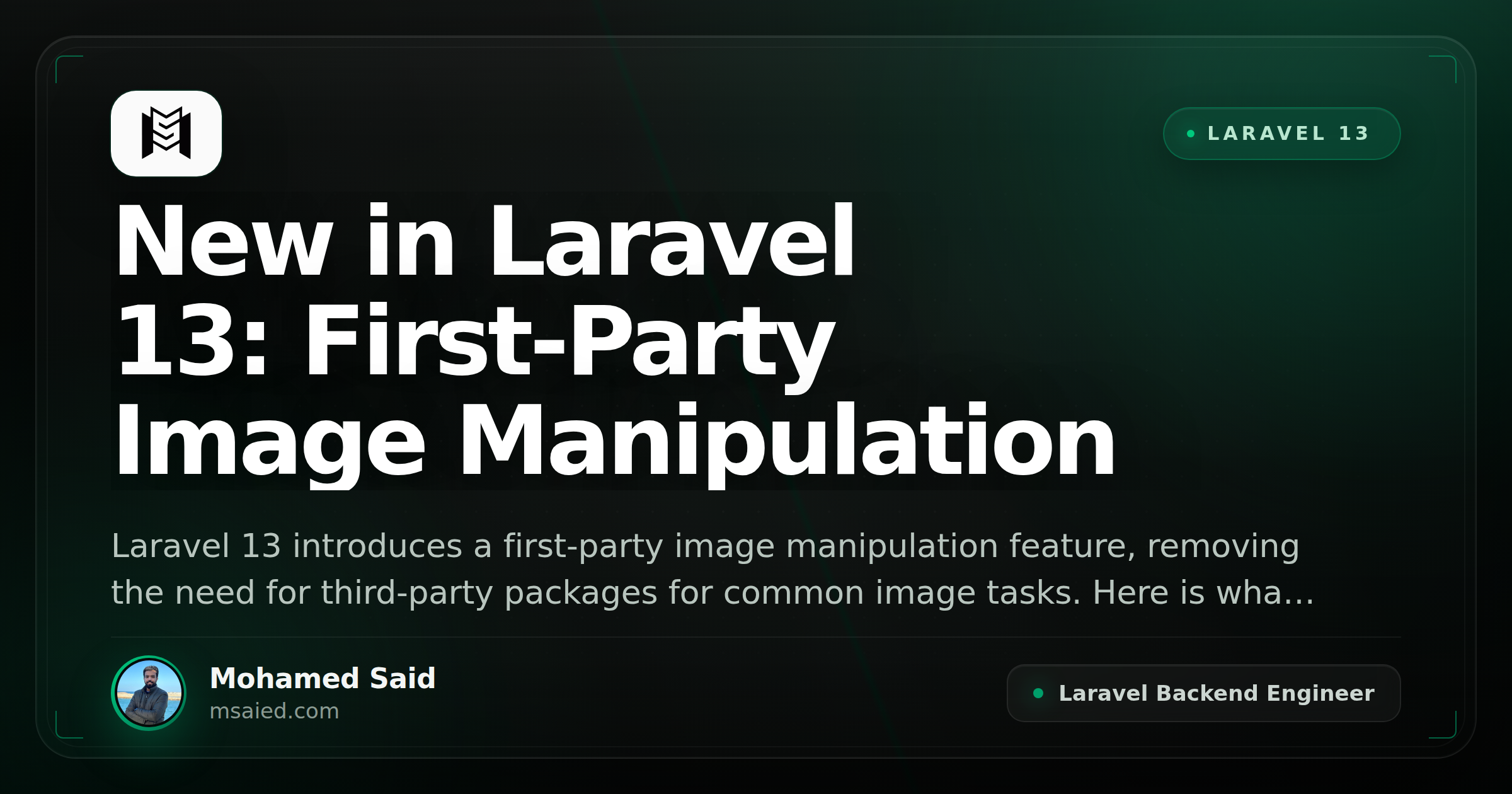New in Laravel 13: First-Party Image Manipulation