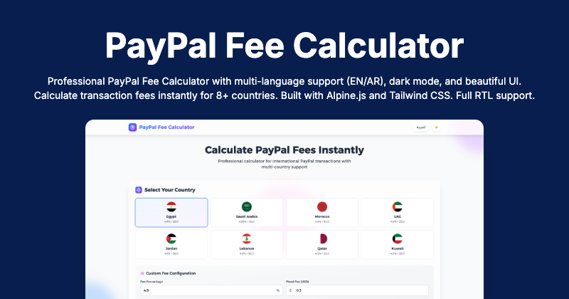 PayPal Fee Calculator Open Source Tool