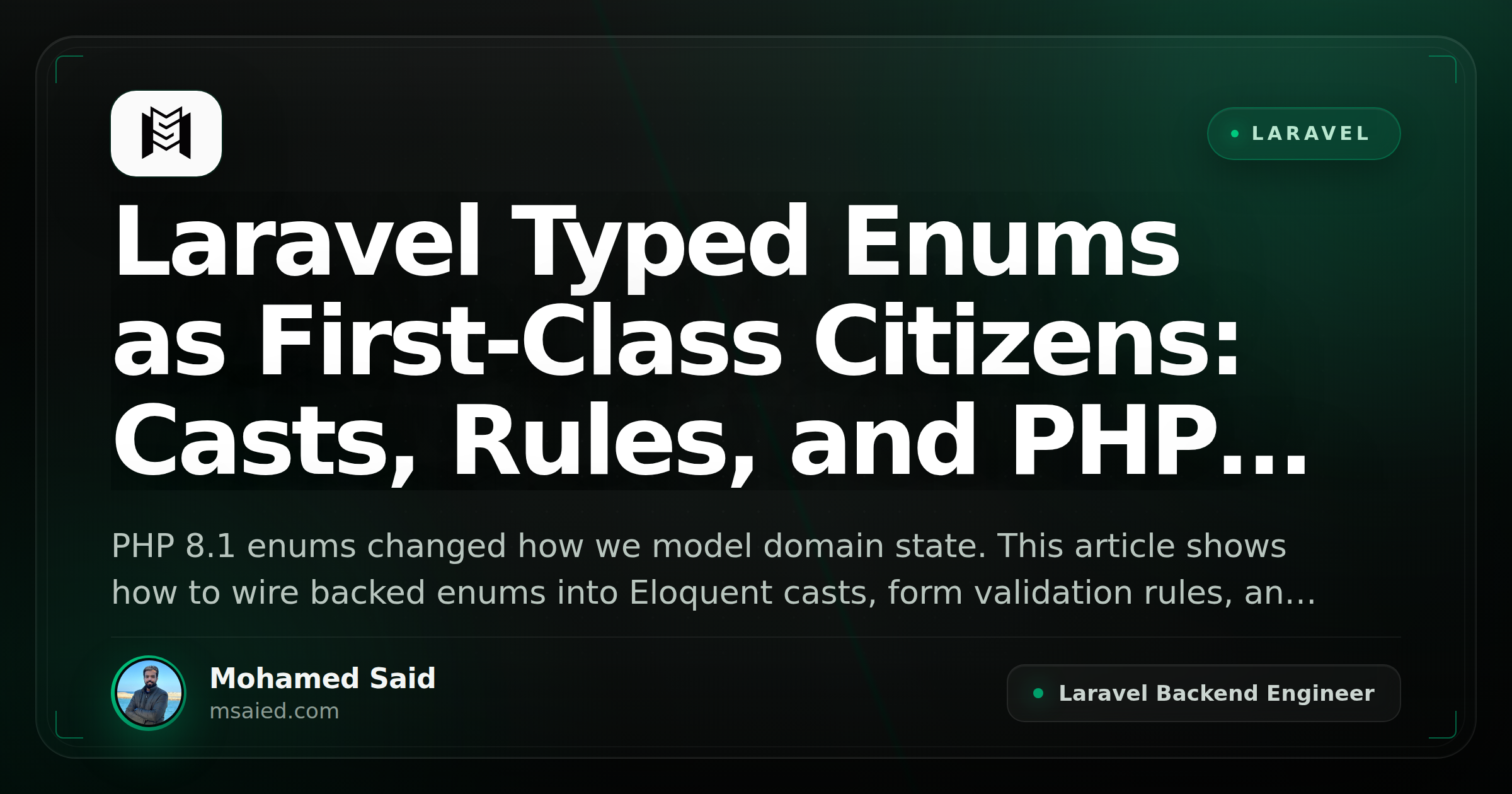 Laravel Typed Enums as First-Class Citizens: Casts, Rules, and PHP 8.3 Features