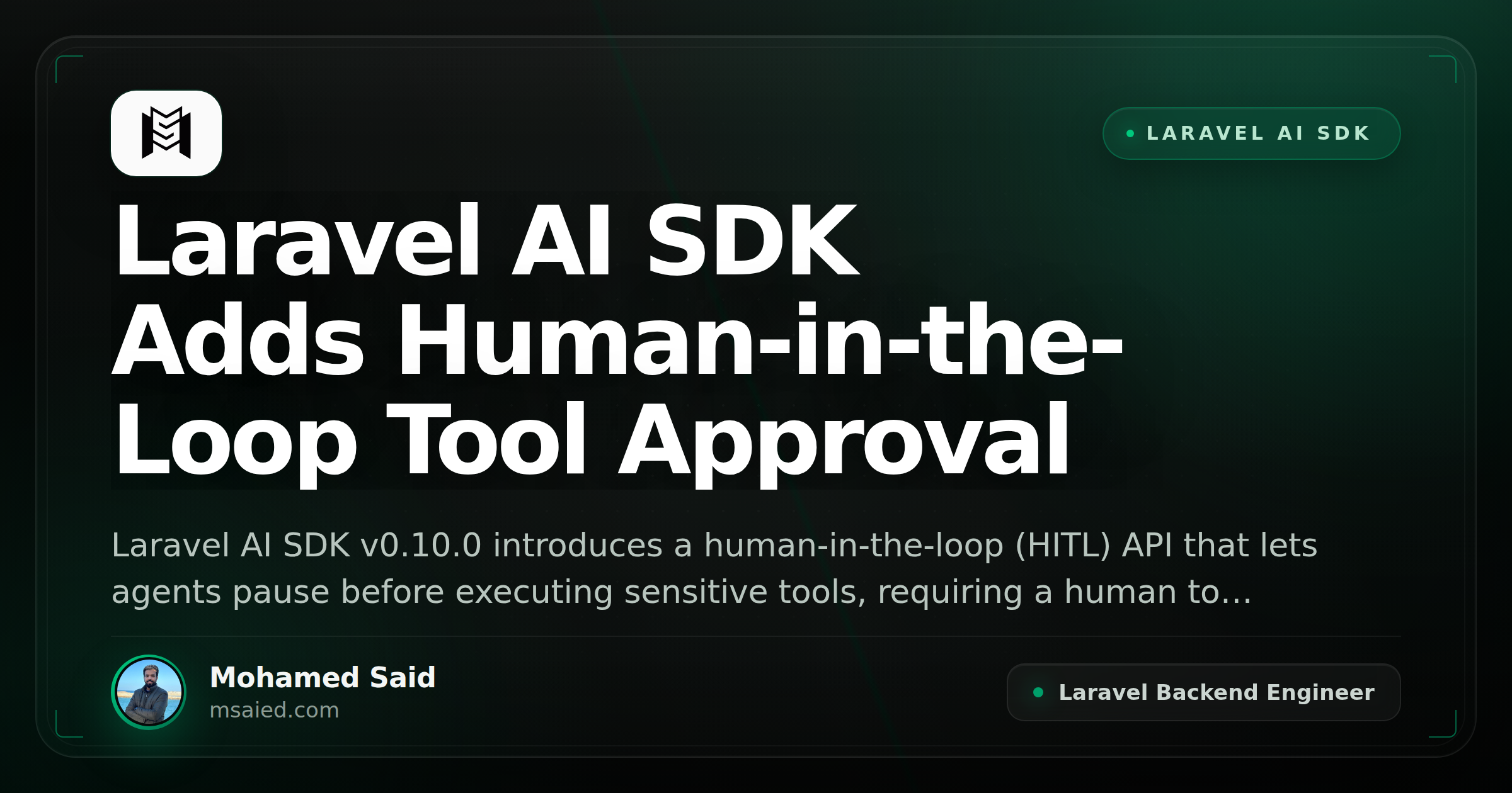 Laravel AI SDK Adds Human-in-the-Loop Tool Approval