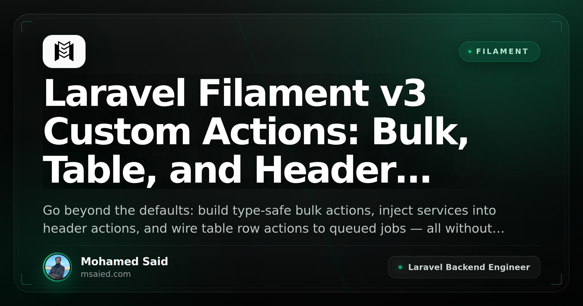 Laravel Filament v3 Custom Actions: Bulk, Table, and Header Actions Done Right