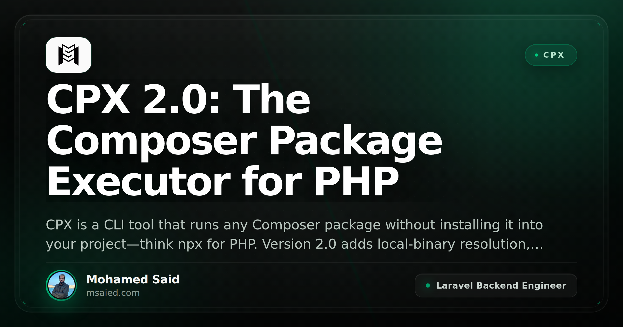 CPX 2.0: The Composer Package Executor for PHP