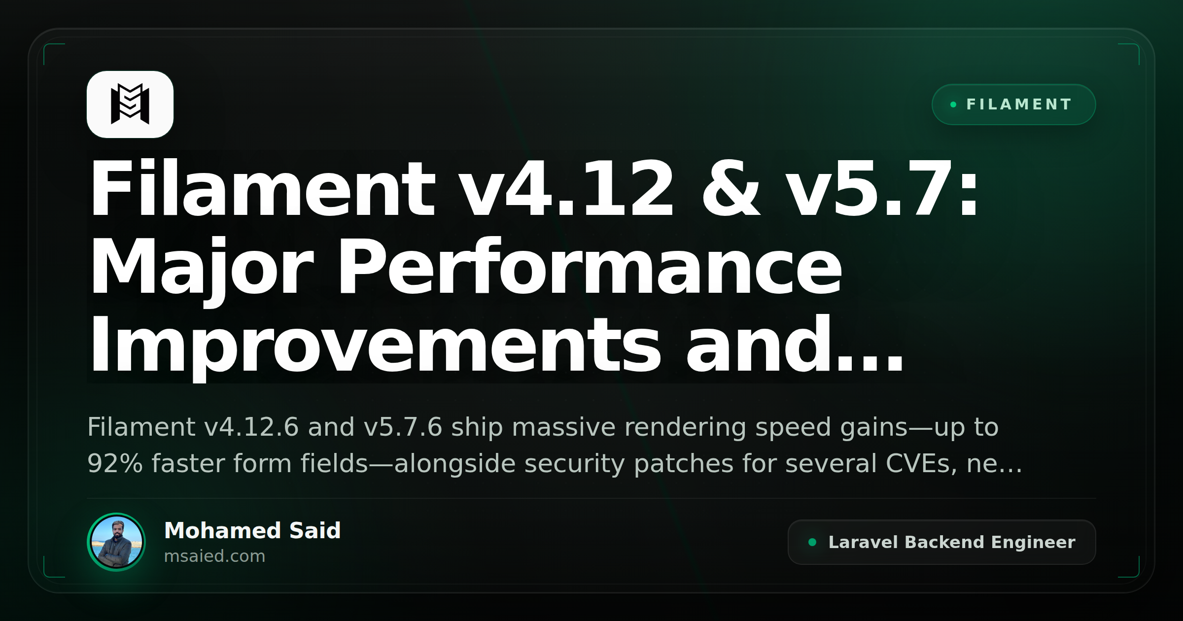Filament v4.12 & v5.7: Major Performance Improvements and Security Patches