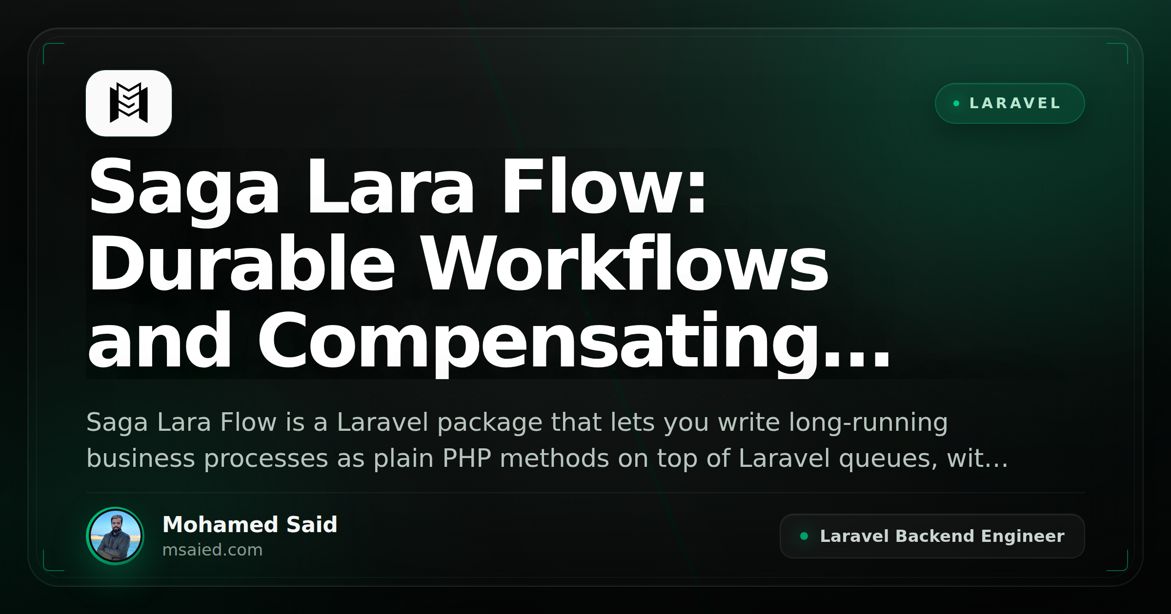 Saga Lara Flow: Durable Workflows and Compensating Transactions on Laravel Queues