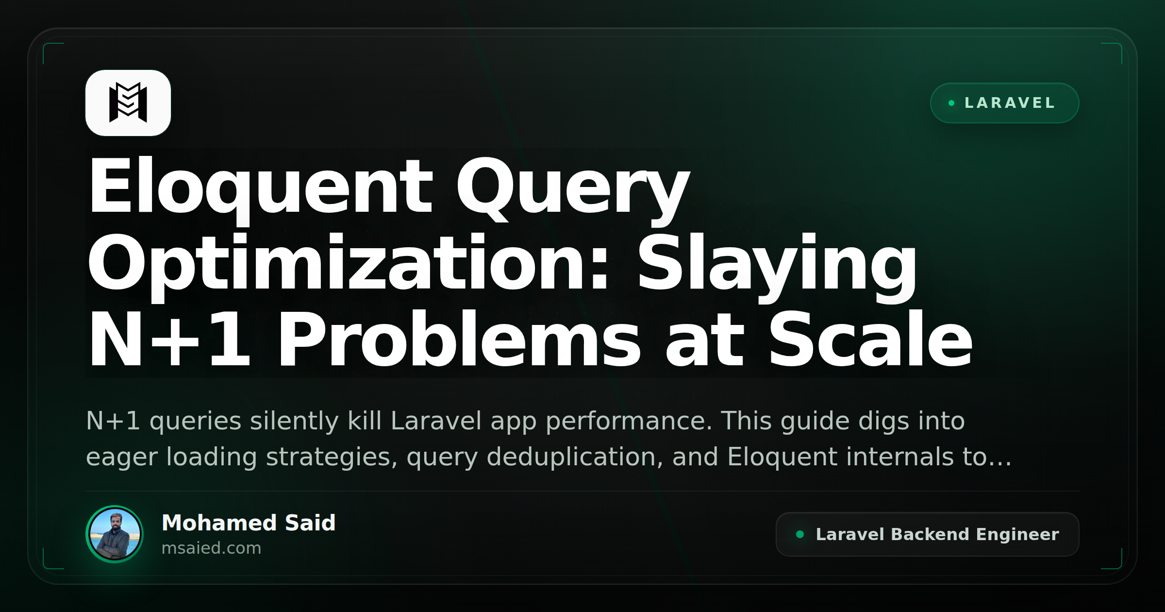 Eloquent Query Optimization: Slaying N+1 Problems at Scale