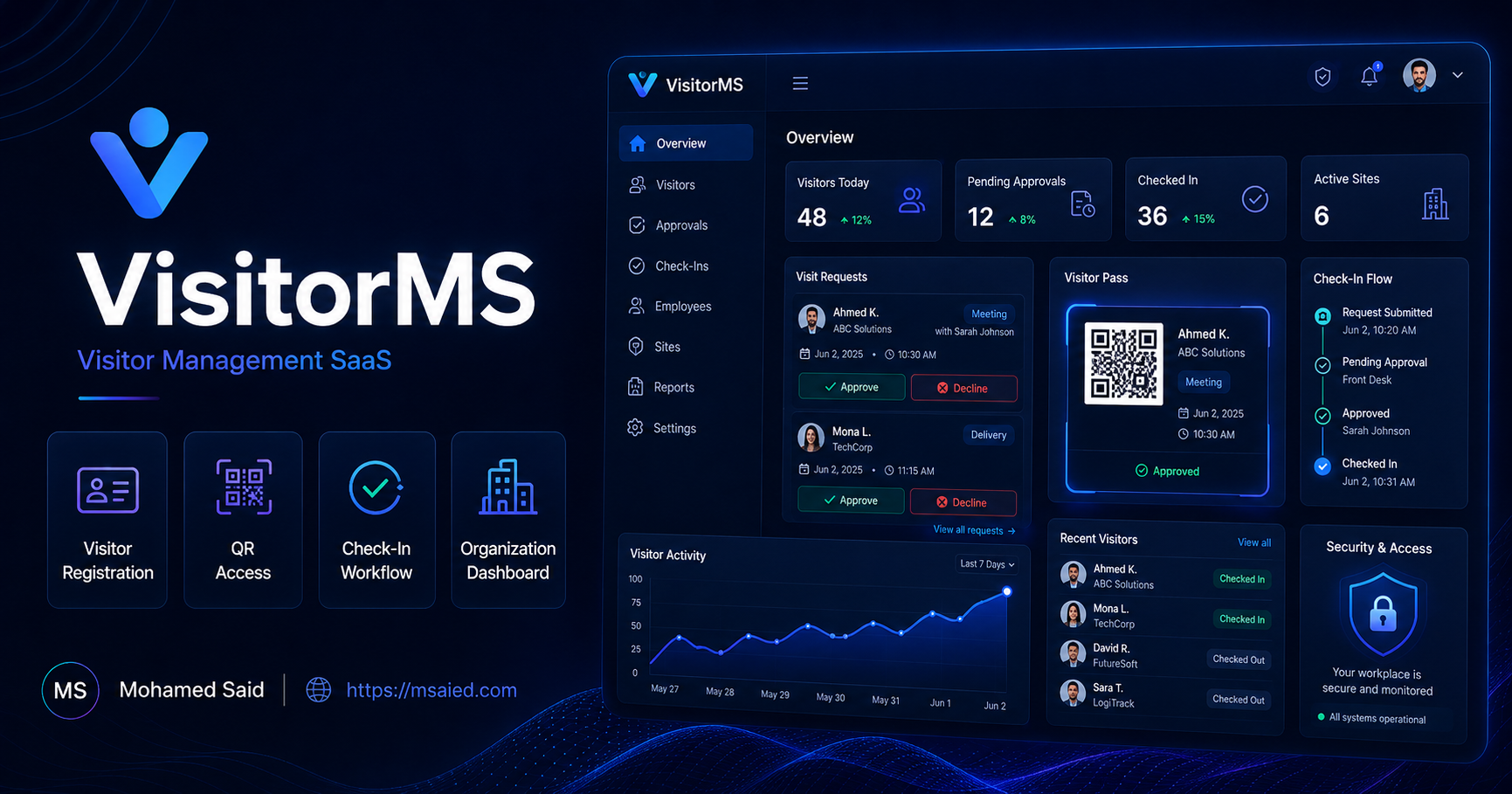 VisitorMS SaaS Visitor Management System
