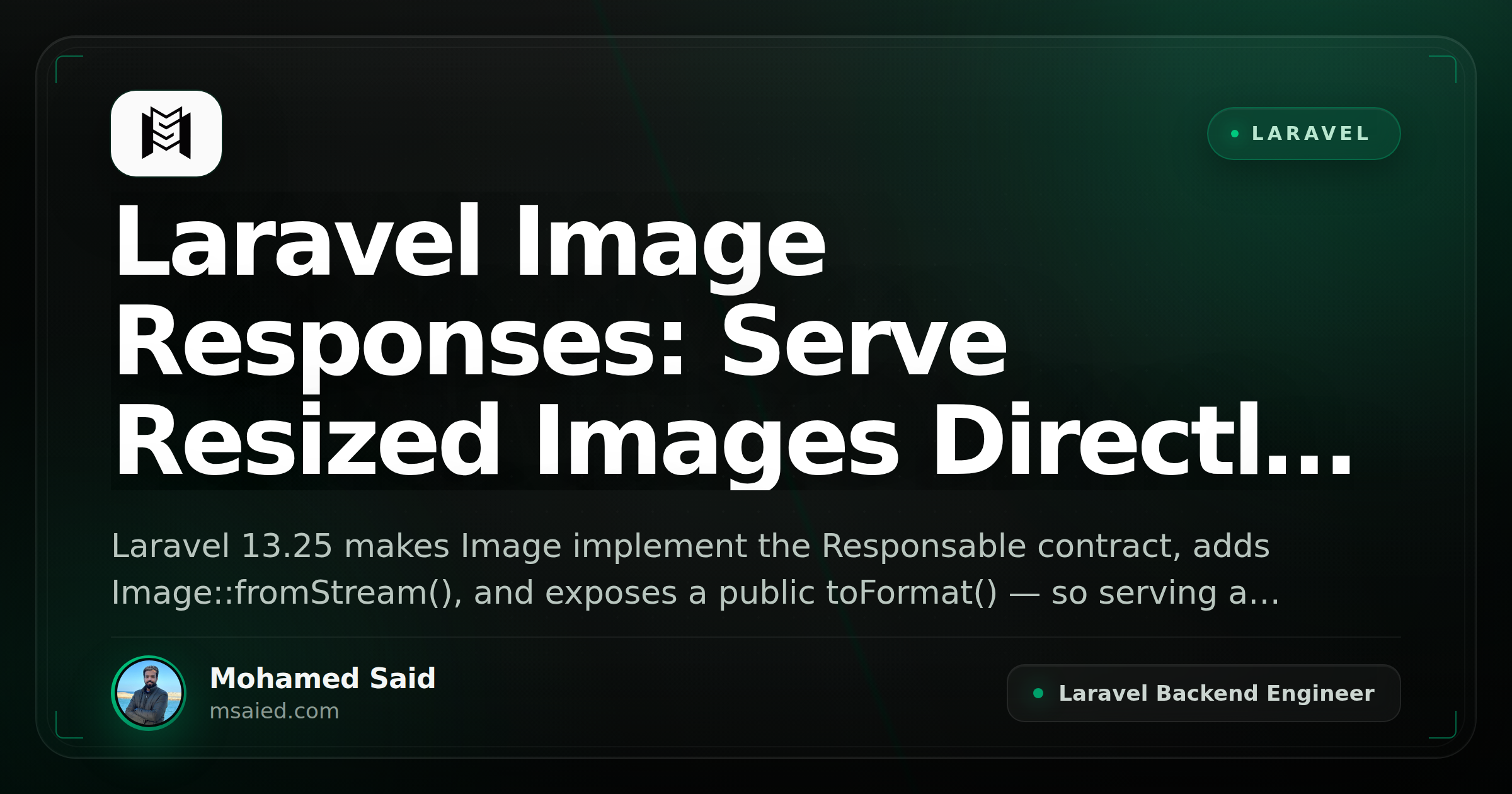 Laravel Image Responses: Serve Resized Images Directly From Routes