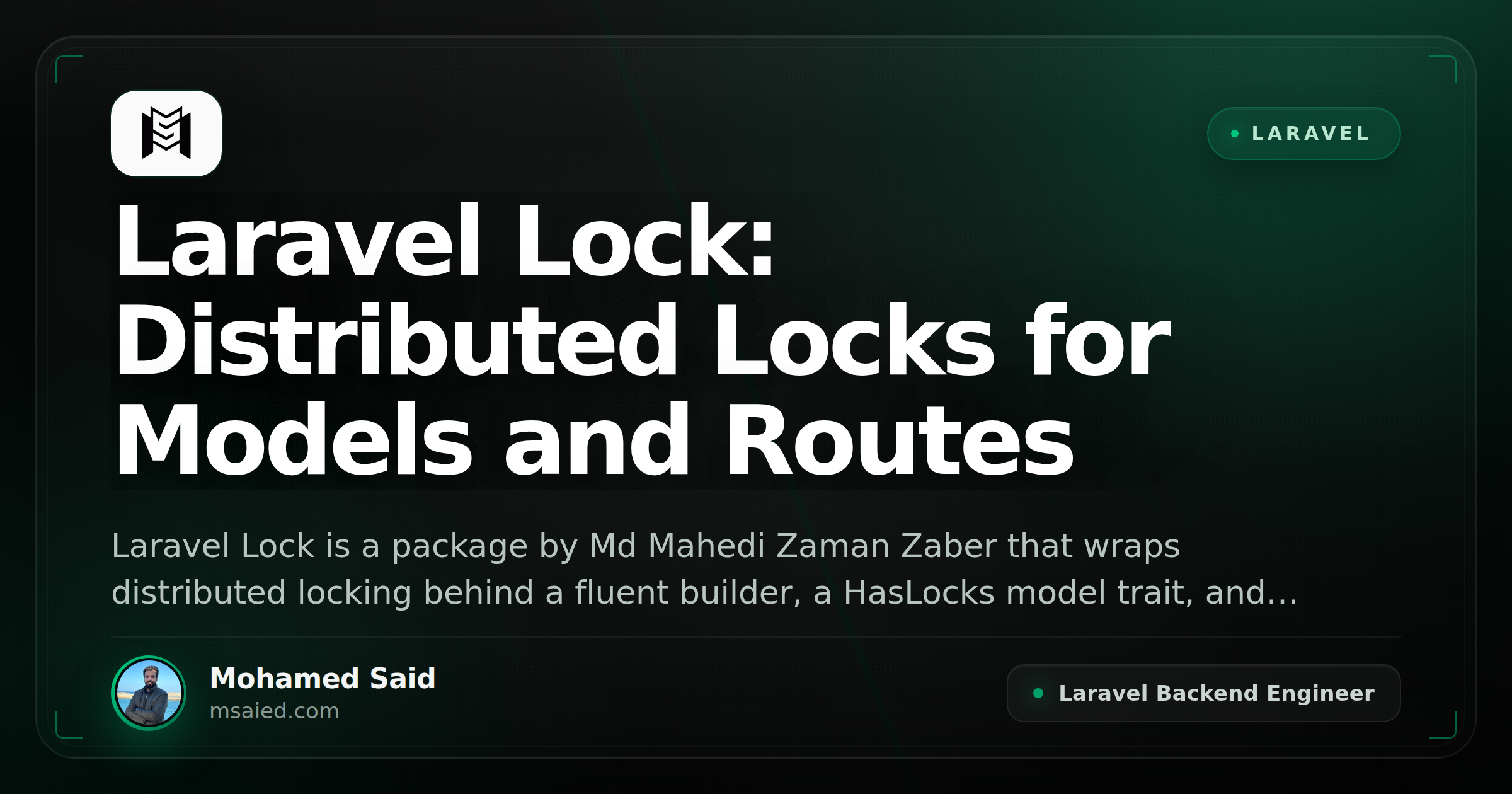 Laravel Lock: Distributed Locks for Models and Routes