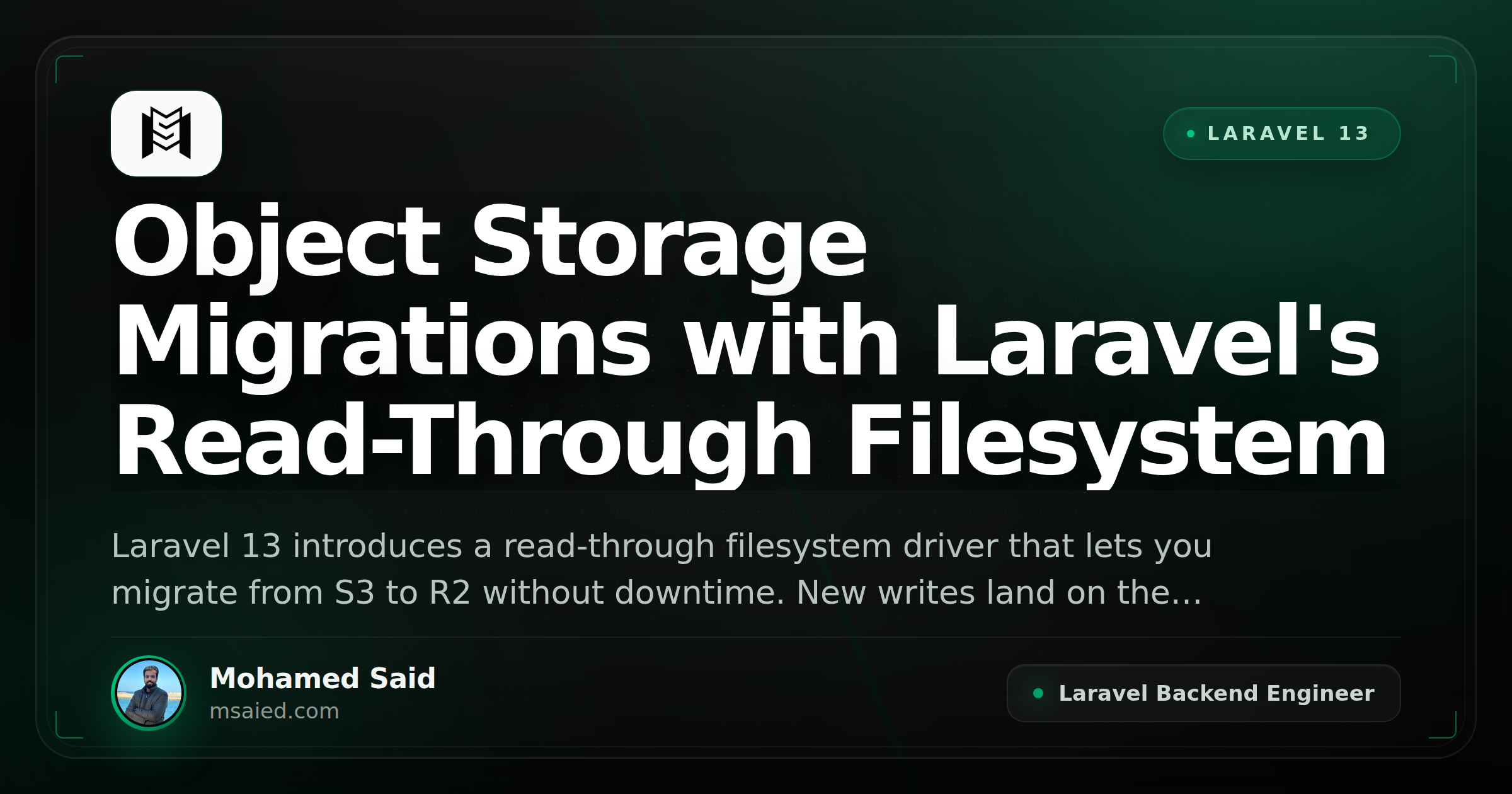 Object Storage Migrations with Laravel's Read-Through Filesystem