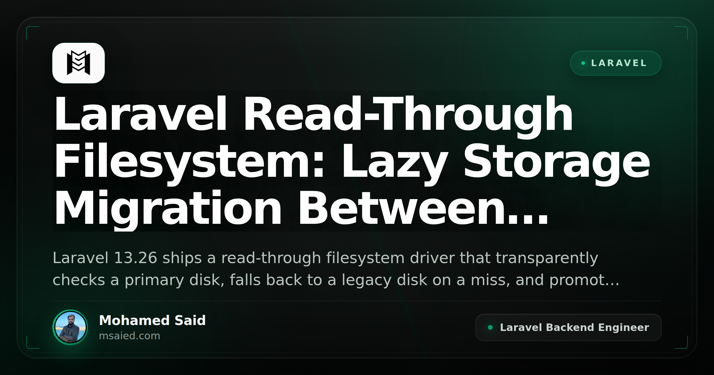 Laravel Read-Through Filesystem: Lazy Storage Migration Between Buckets