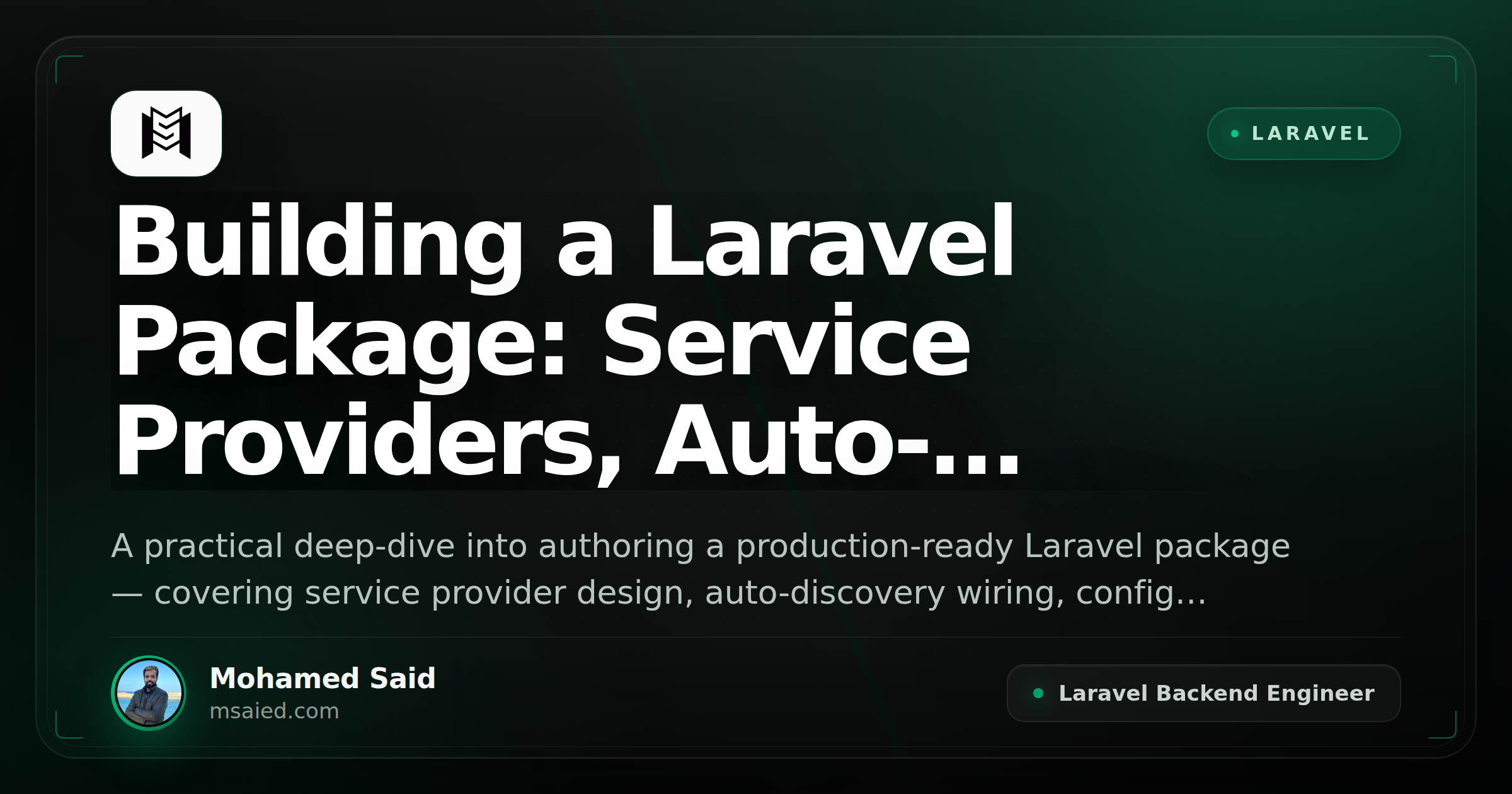 Building a Laravel Package: Service Providers, Auto-Discovery, and Config Merging