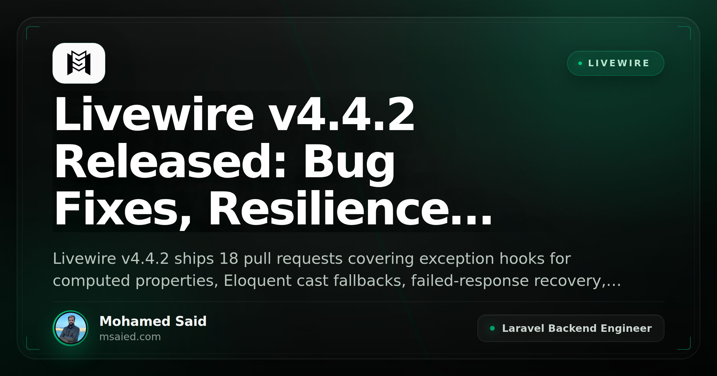 Livewire v4.4.2 Released: Bug Fixes, Resilience Improvements, and Alpine 3.16.3