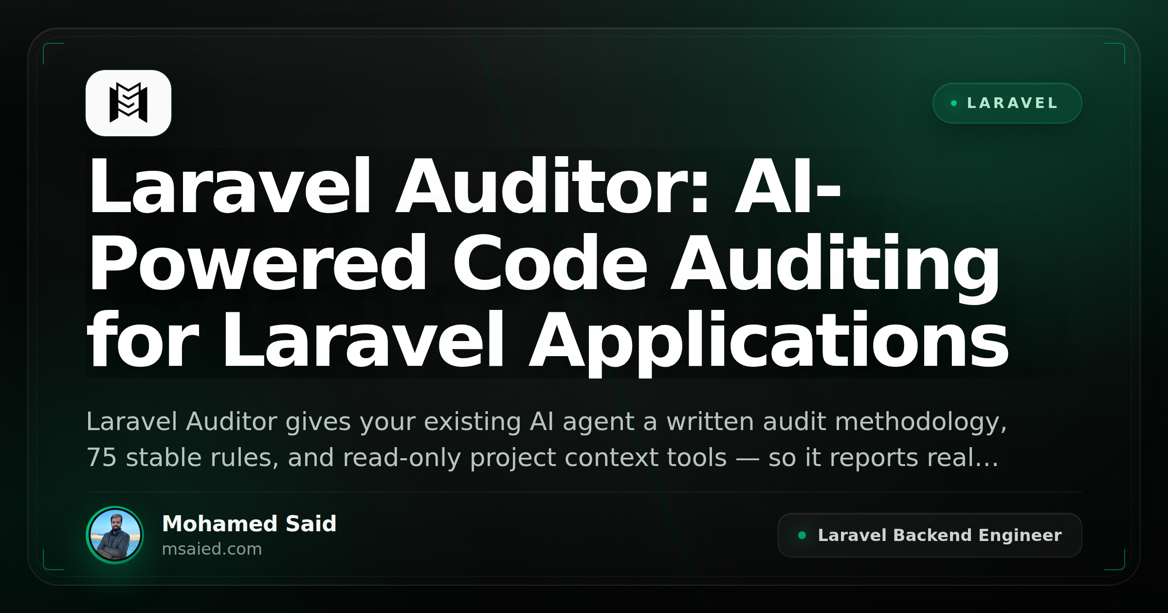 Laravel Auditor: AI-Powered Code Auditing for Laravel Applications