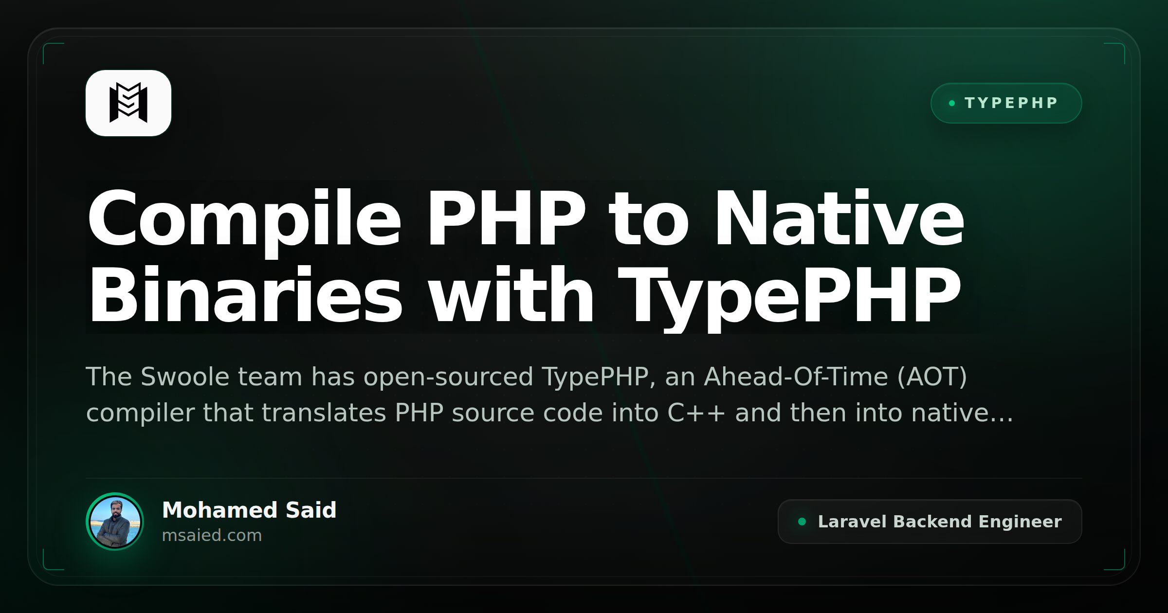 Compile PHP to Native Binaries with TypePHP