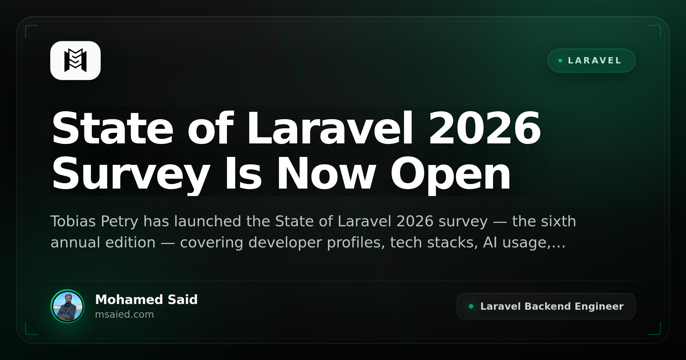 State of Laravel 2026 Survey Is Now Open