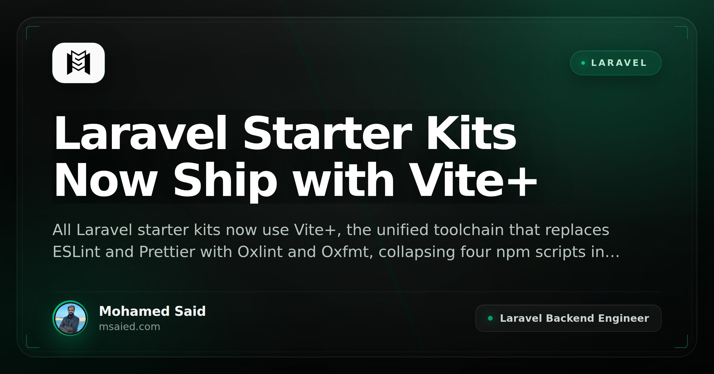 Laravel Starter Kits Now Ship with Vite+