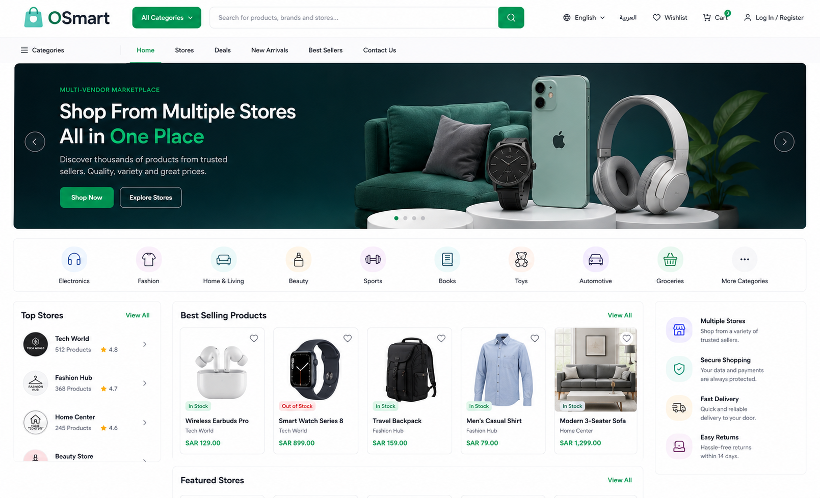 OSmart Multi-Vendor E-Commerce Platform