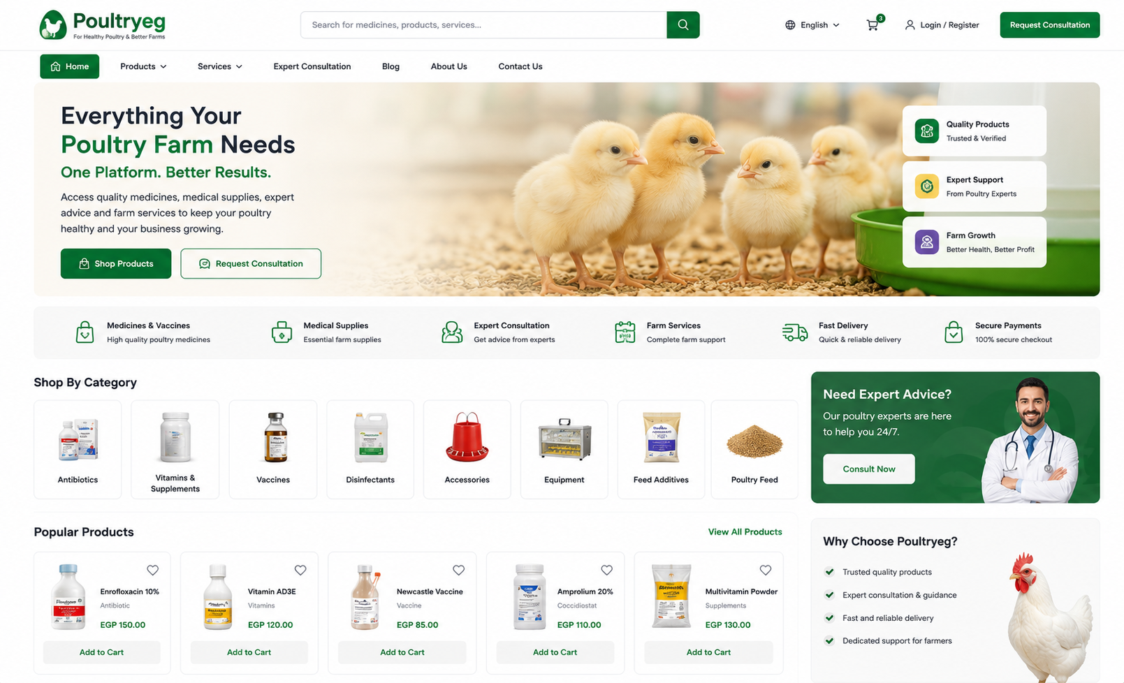 Poultryeg Poultry Farm Management & Services Platform