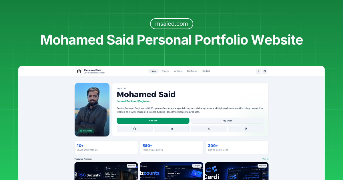 Mohamed Said Personal Portfolio Website