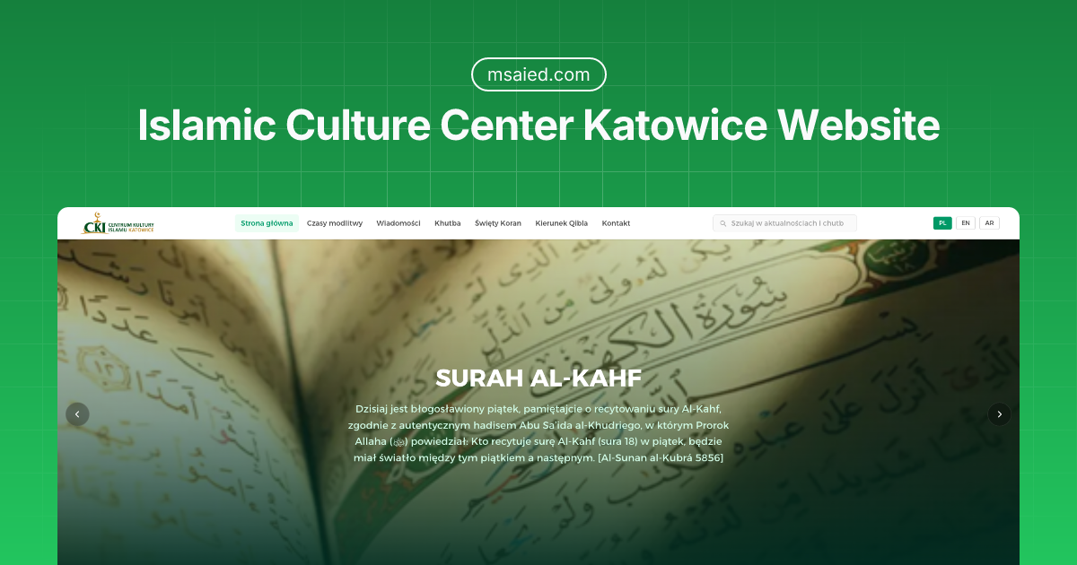 Islamic Culture Center Katowice Website