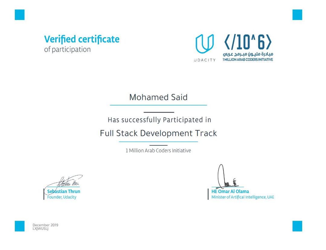 Full Stack Web Development From Udacity